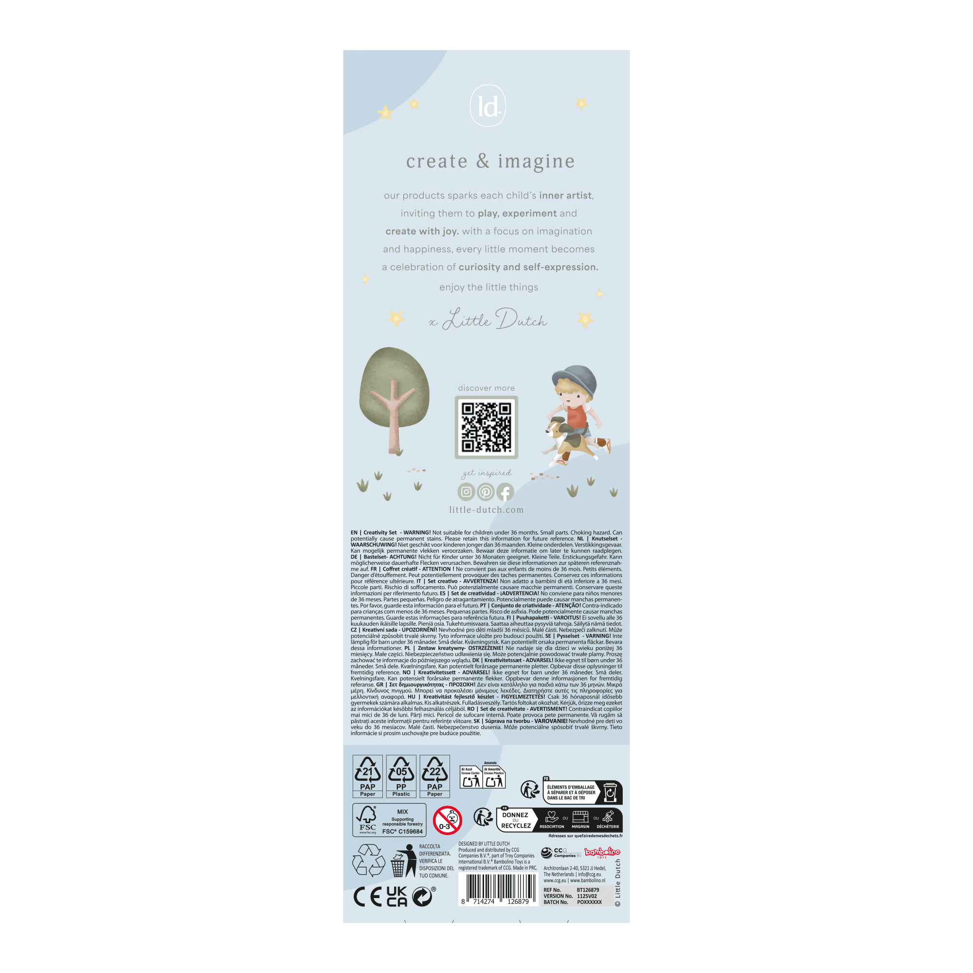 Malen & Kneten, LITTLE DUTCH, Blau – Produktansicht