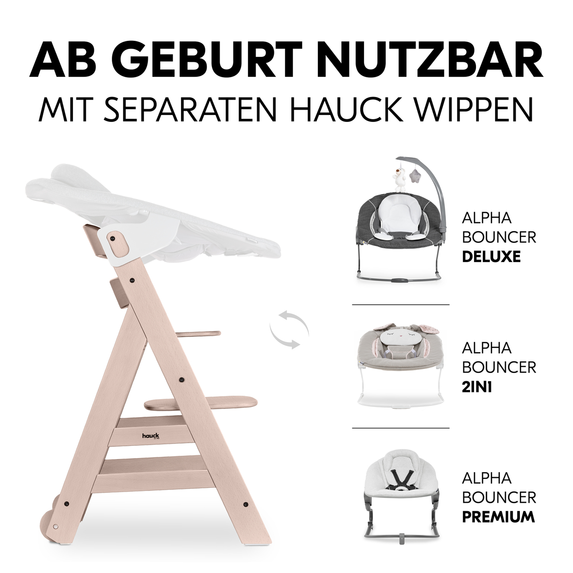 Treppenhochstühle, hauck, Weiß – Produktansicht