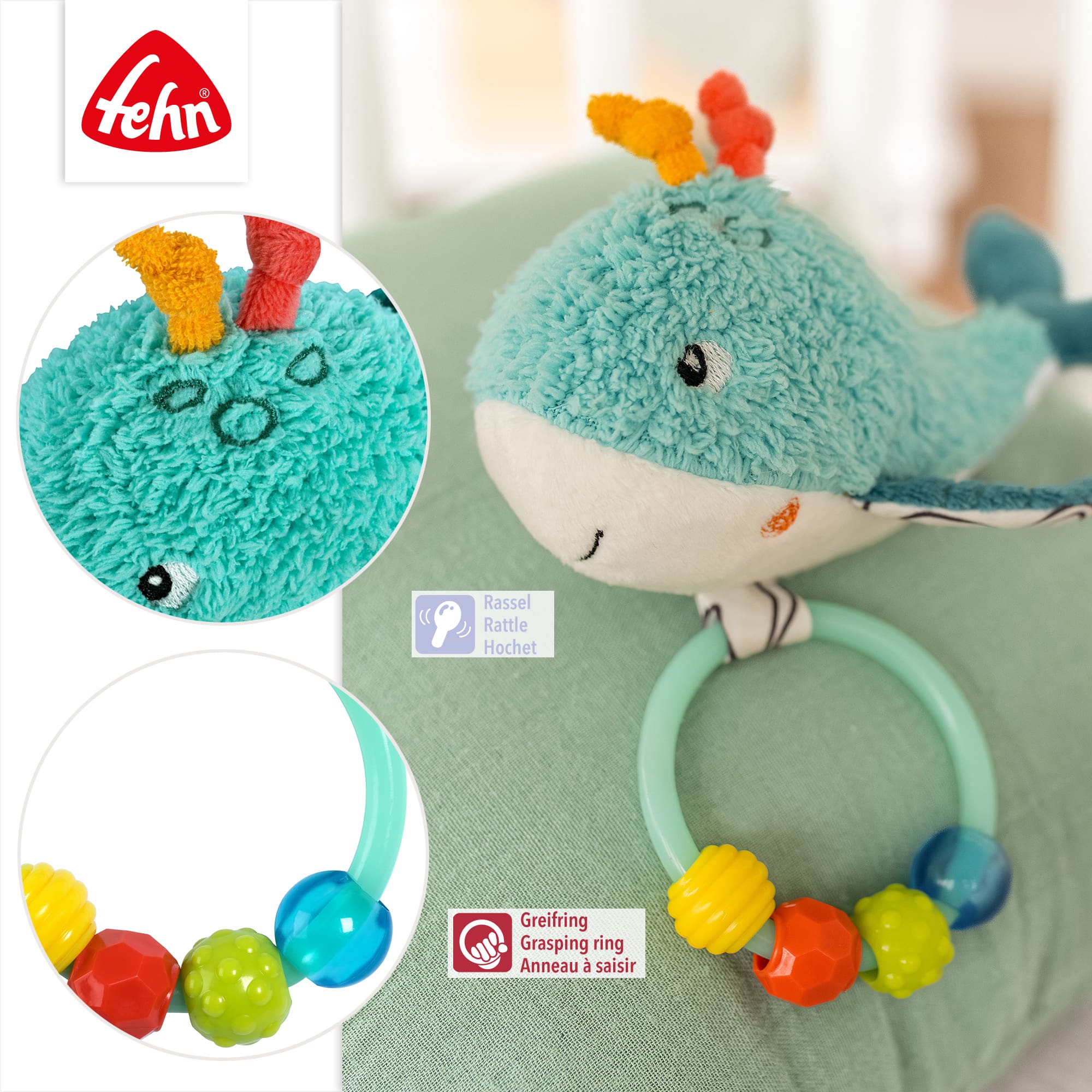 Rasseln & Greiflinge, fehn, Mehrfarbig – Produktansicht