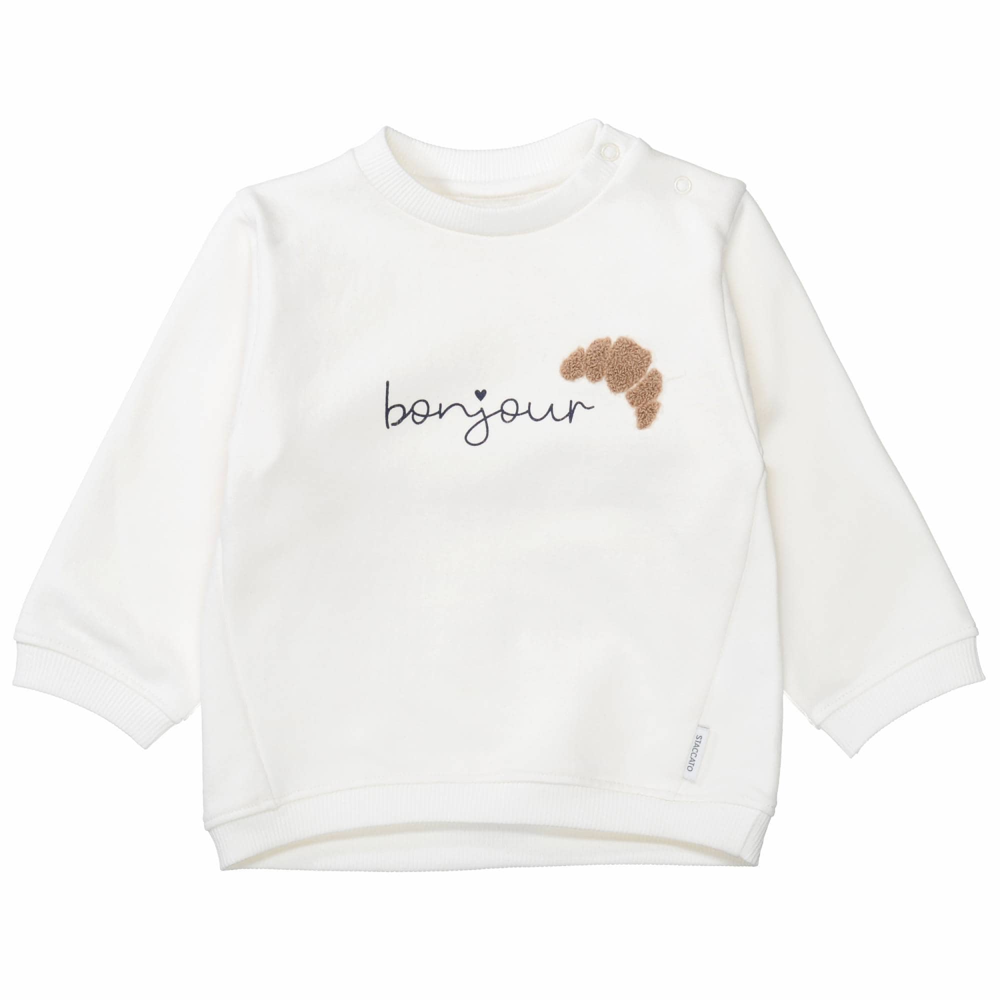 Pullover & Sweatshirts, STACCATO, Weiß – Besonderheit: aus 95% Baumwolle