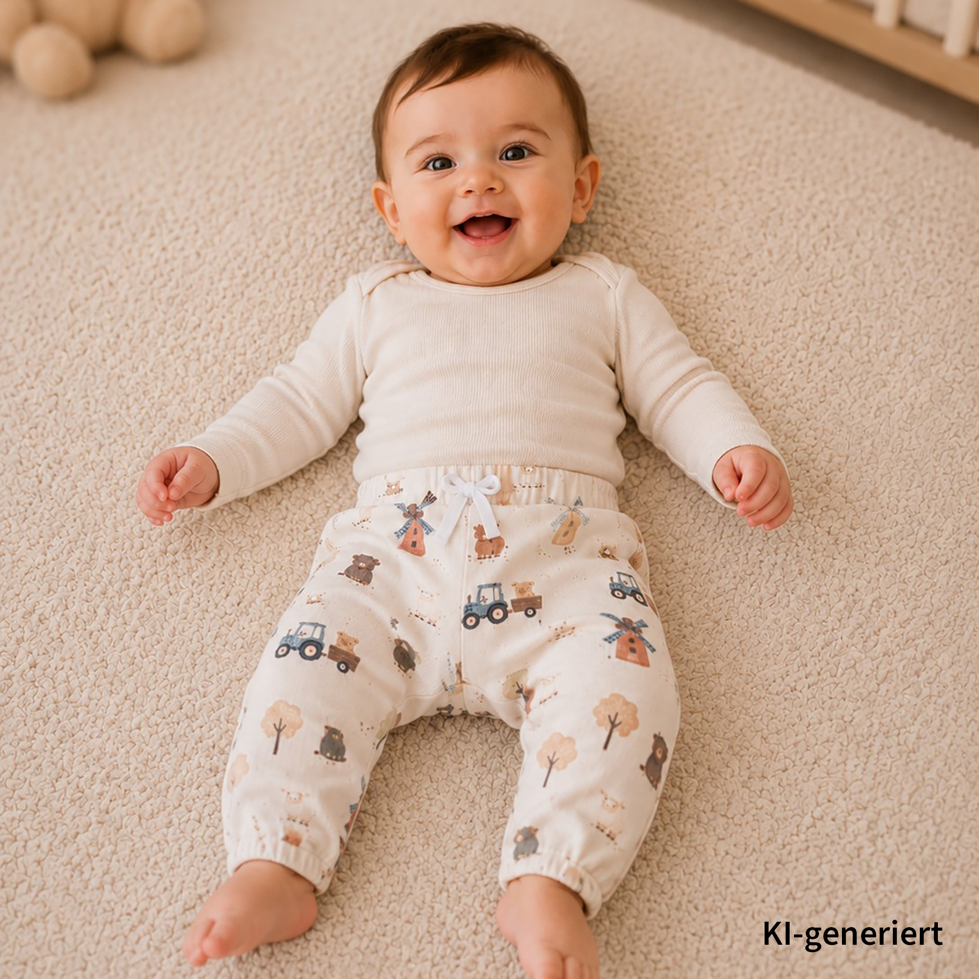 Jogginghosen, LITTLE, Weiß – Produktansicht