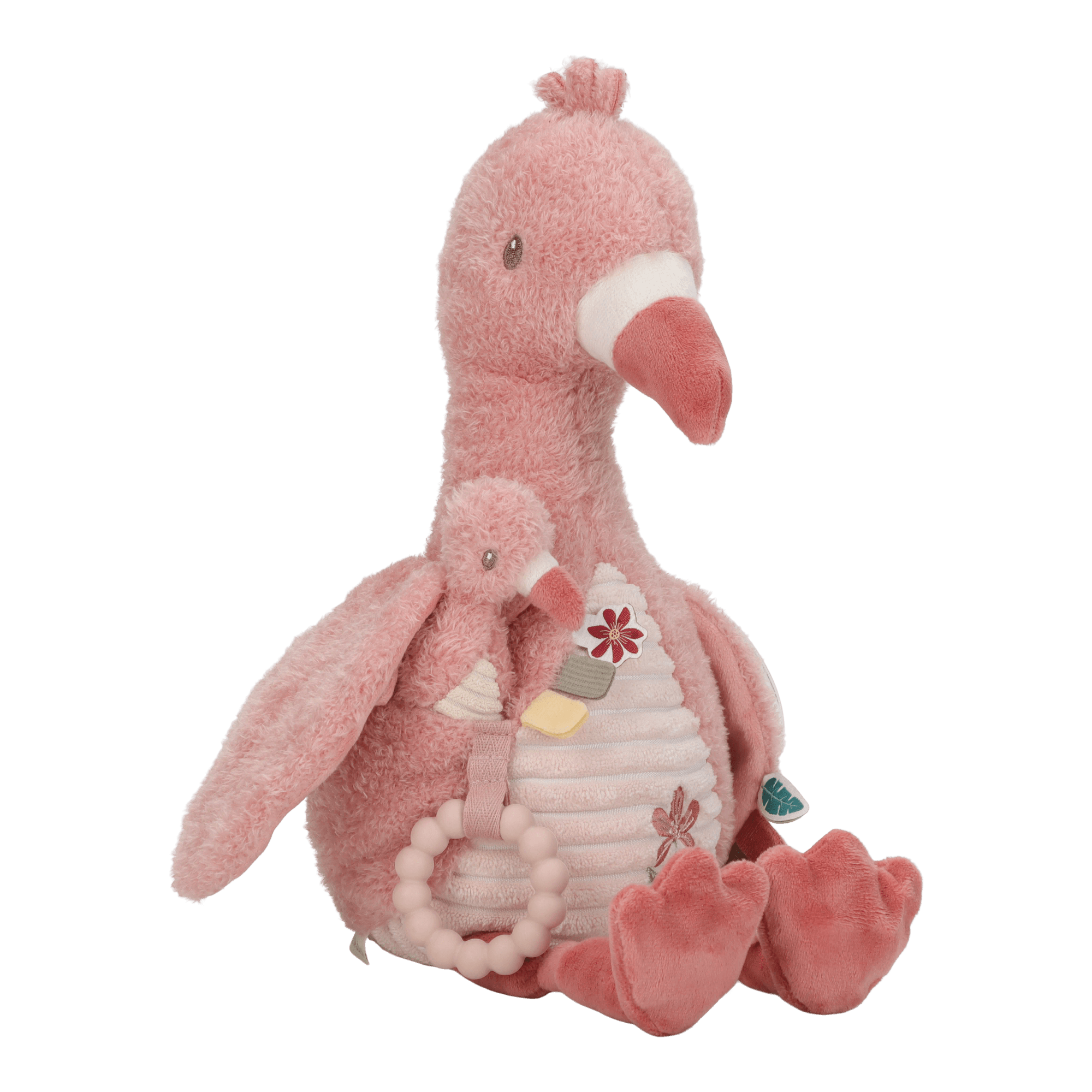 Kuscheltiere, LITTLE DUTCH, Pink – Besonderheit: mit Spiegel, Ringen und Beißring