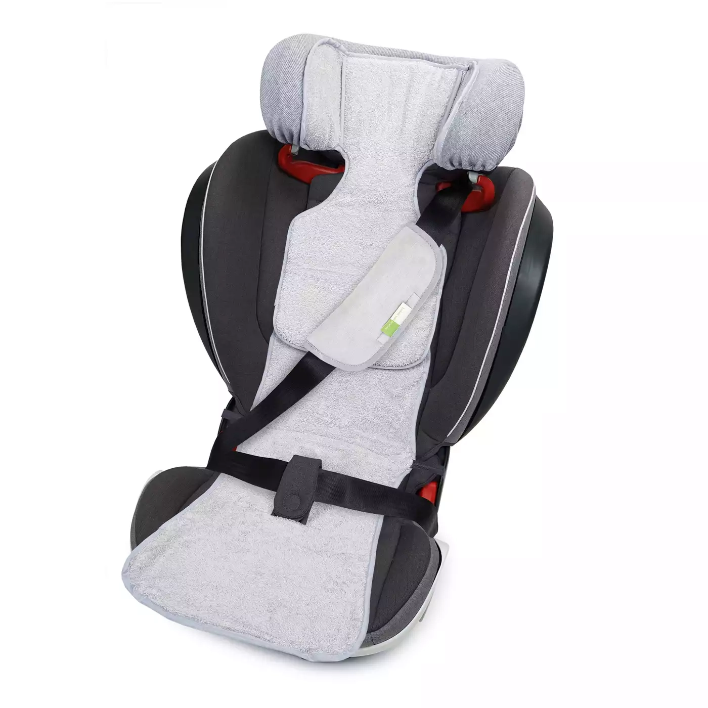 Gurtpolster für Kindersitze, Liebes vPriebes, Grau – Produktansicht