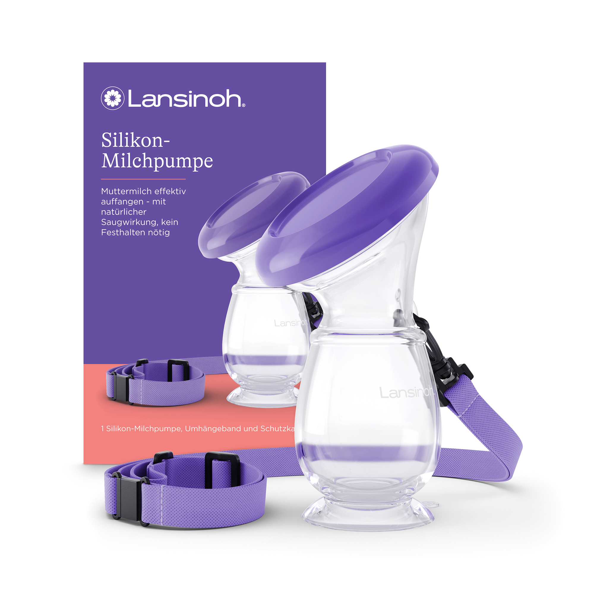 Milchpumpen, Lansinoh, Transparent – Besonderheit: inkl. Umhängeband und Schutzkappe