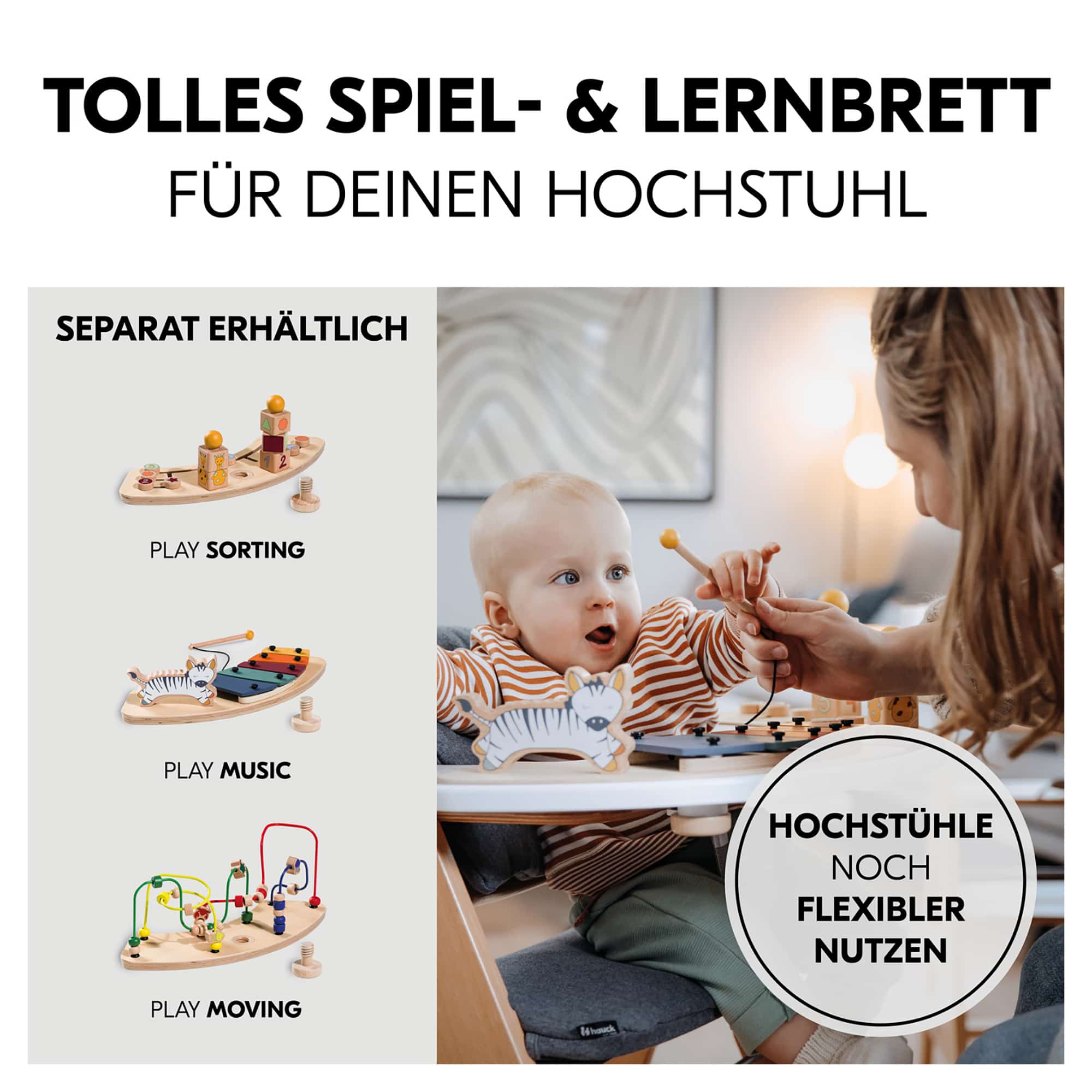 Hochstuhl Zubehör, hauck, Weiß – Produktansicht