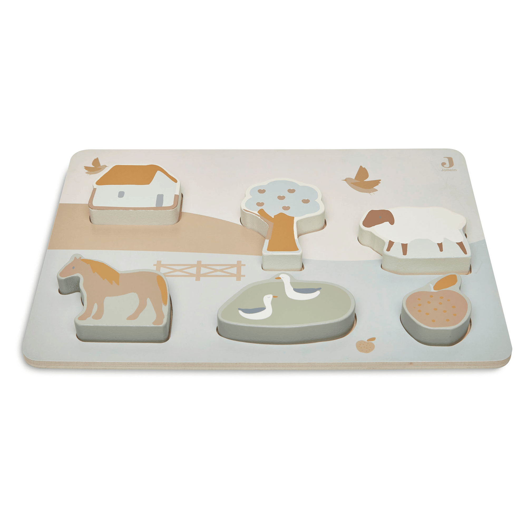 Holzpuzzle, jollein, Blau – Produktansicht