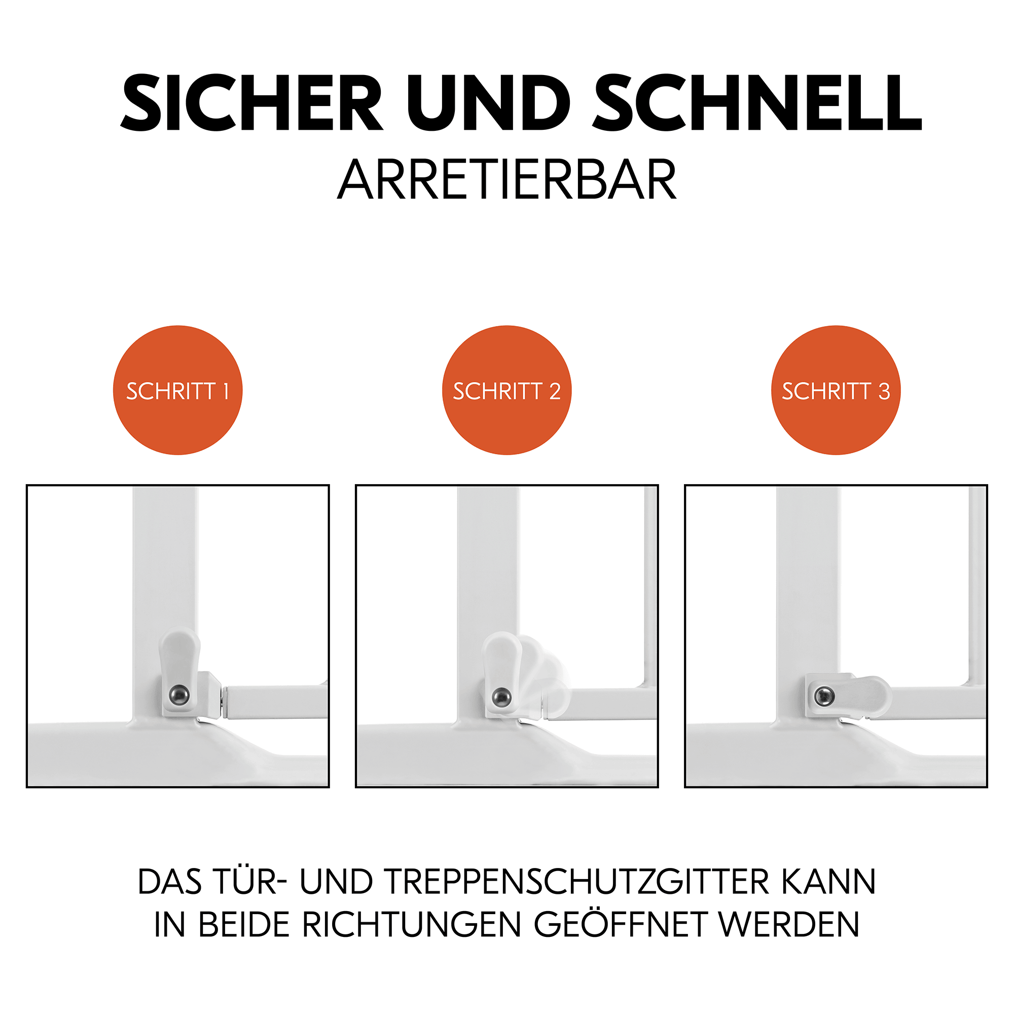 Tür- & Treppenschutzgitter, hauck, Weiß – Produktansicht