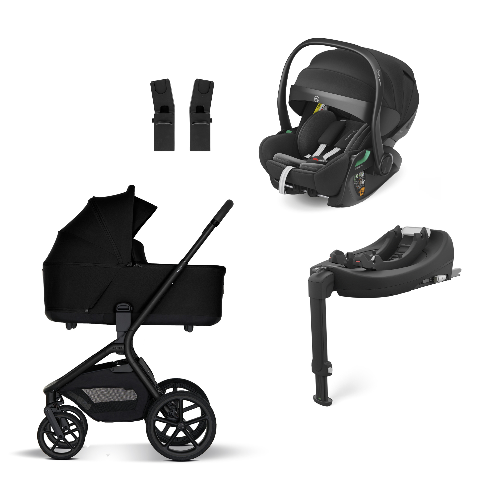 Kinderwagen Komplettsets, My junior, Schwarz – Produktansicht