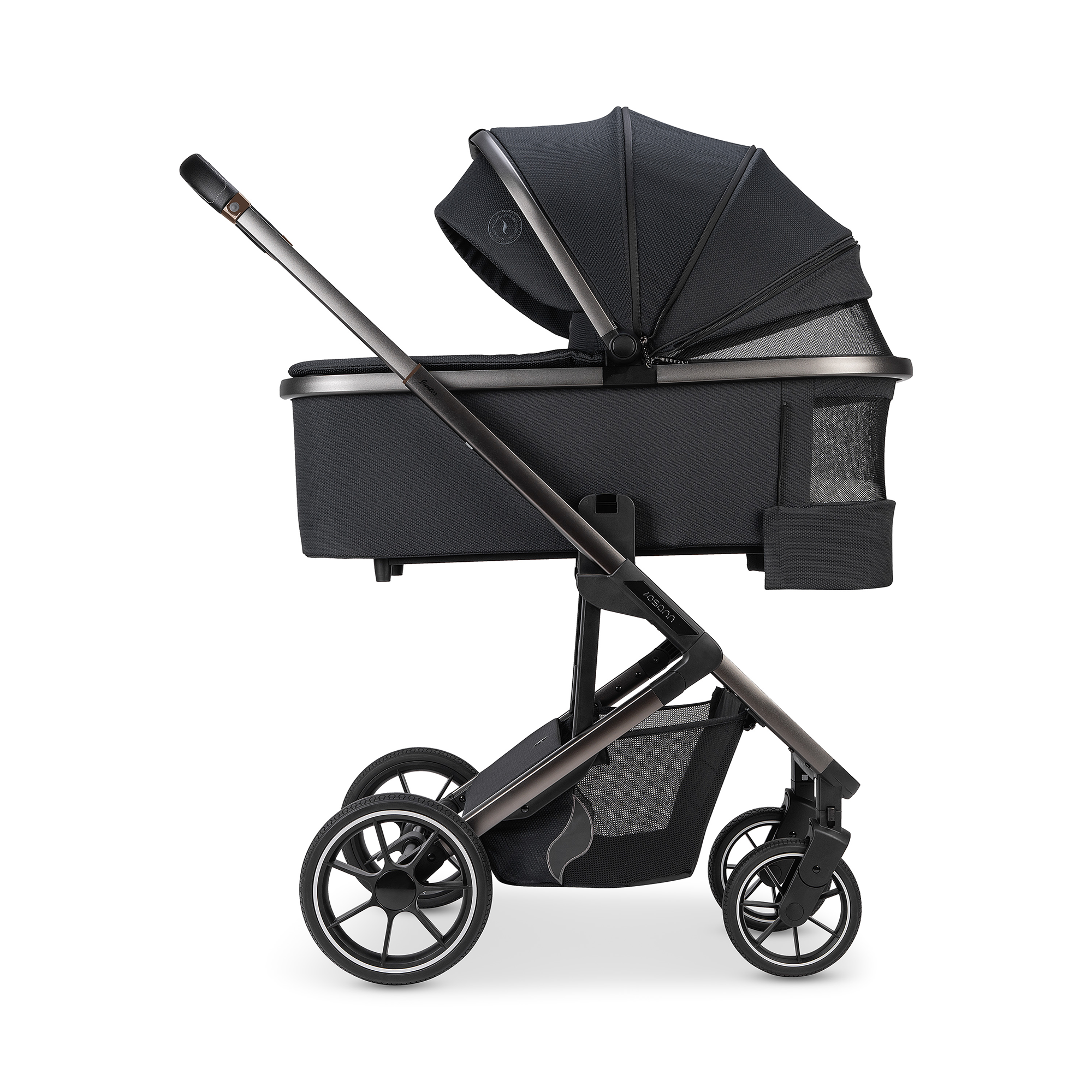 Kombi-Kinderwagen, osann, Schwarz – Produktansicht