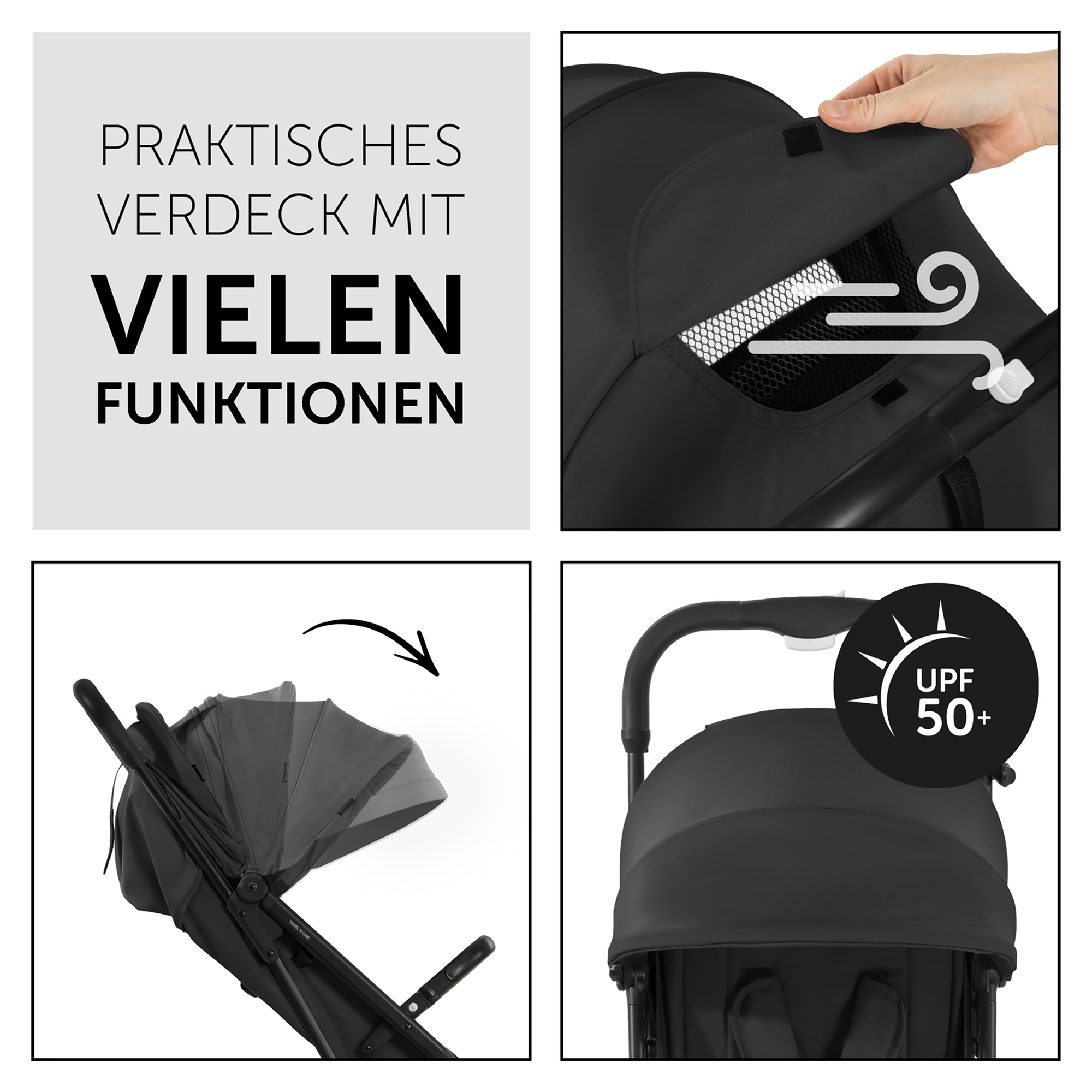 Reisebuggys, hauck, Schwarz – Produktansicht