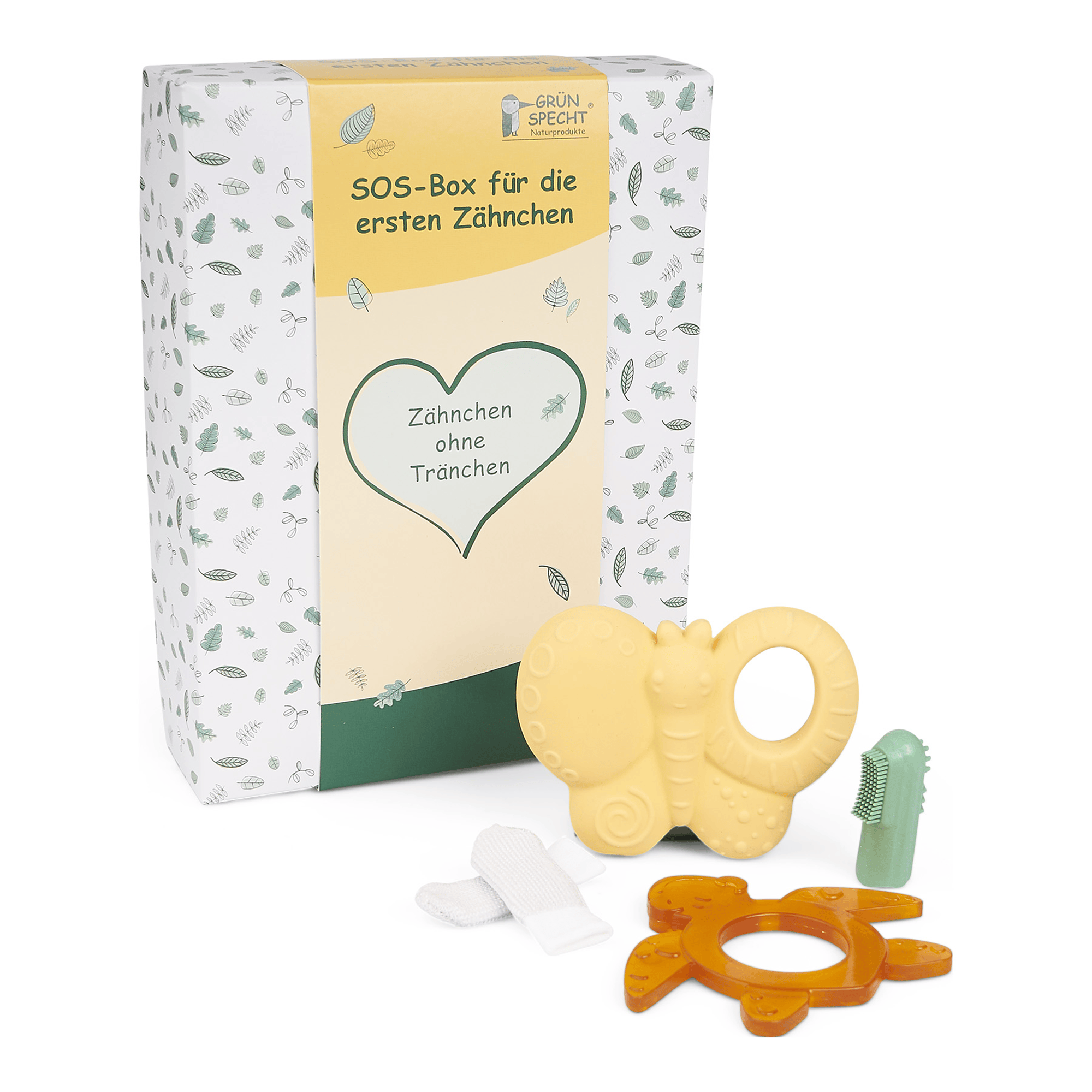 Beißringe, GRÜNSPECHT, Gelb – Produktansicht