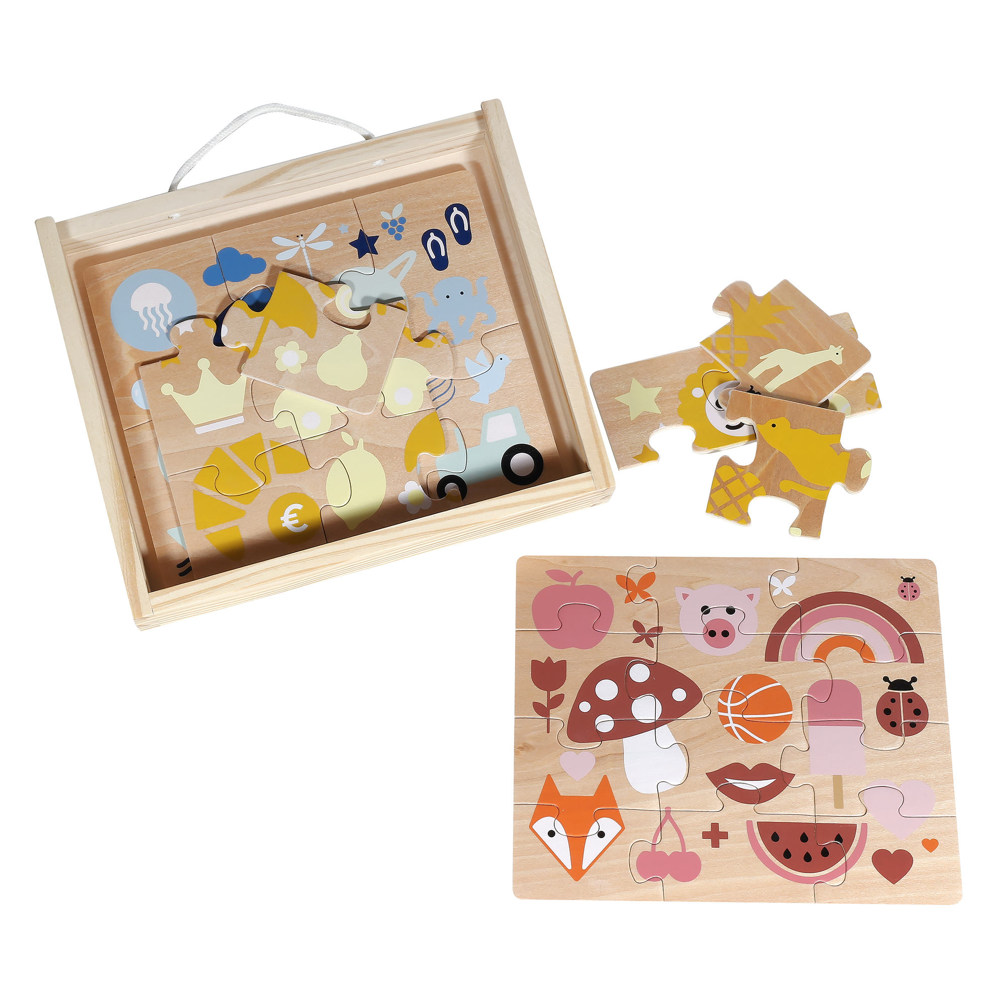 Holzpuzzle, KINDSGUT, Braun – Produktansicht