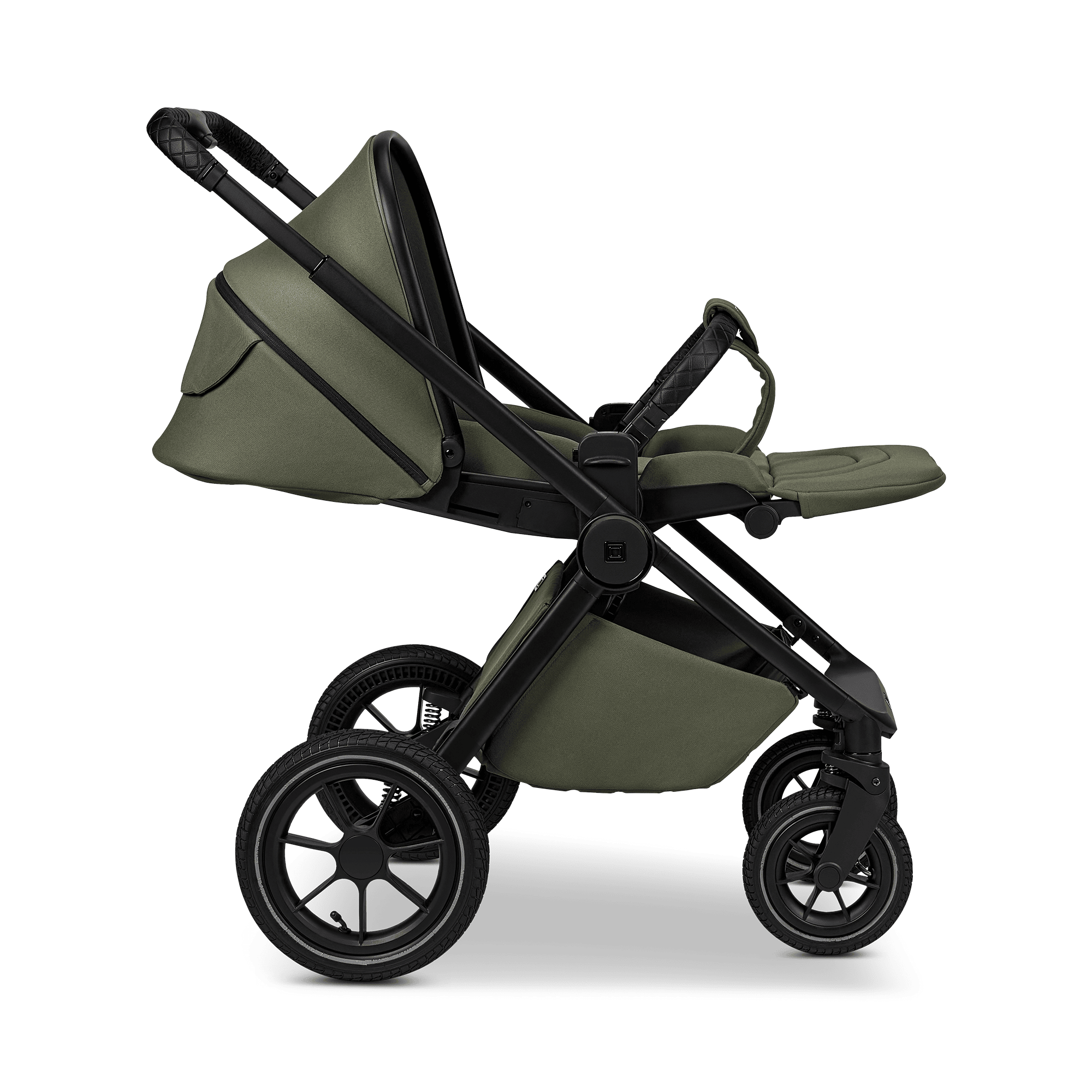 Kombi-Kinderwagen, MOON, Grün – Produktansicht