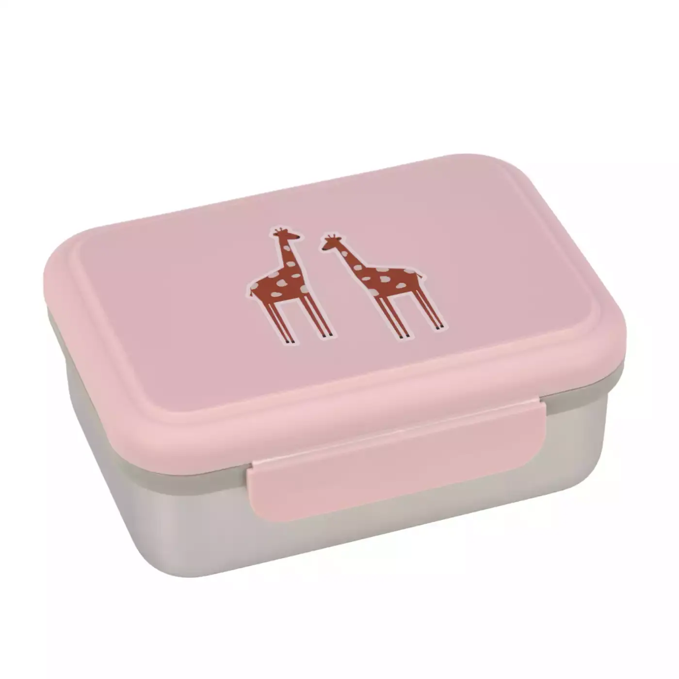 Lunchbox Safari Giraffe LÄSSIG Grau Silber Pink Rosa 2000580702606 3