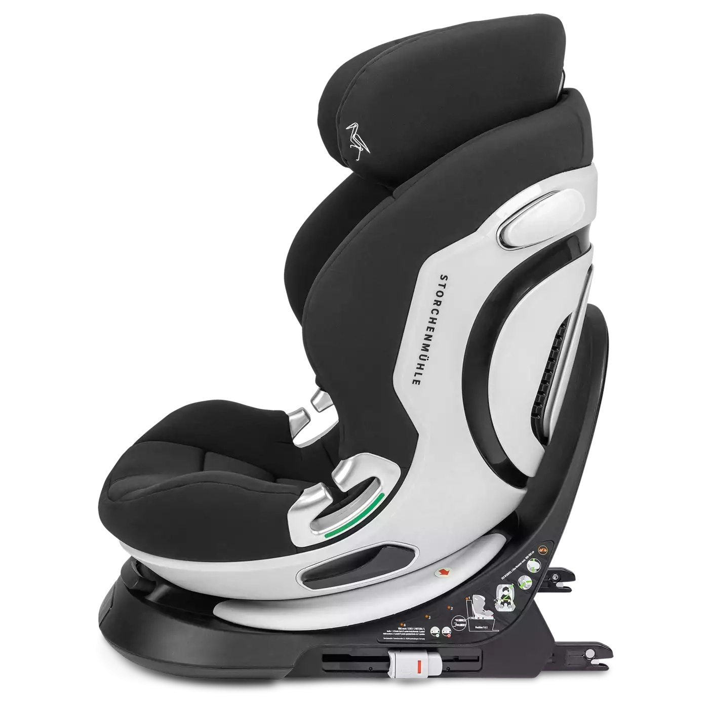 Kindersitze 15-36 kg, Gruppe 2/3, Storchenmühle, Schwarz – Produktansicht