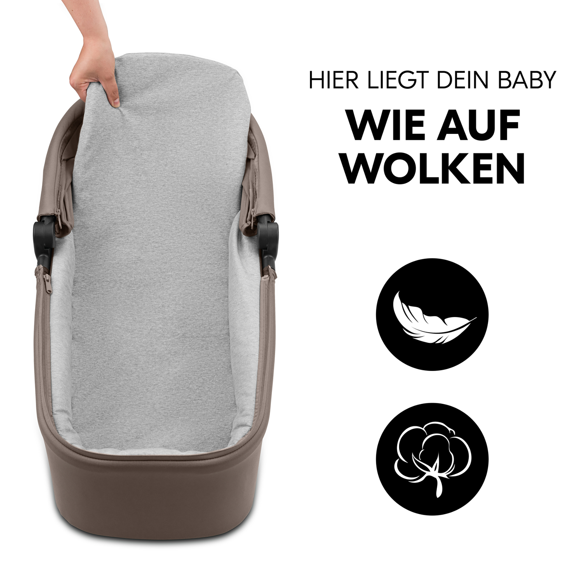 Kombi-Kinderwagen, hauck, Beige – Produktansicht