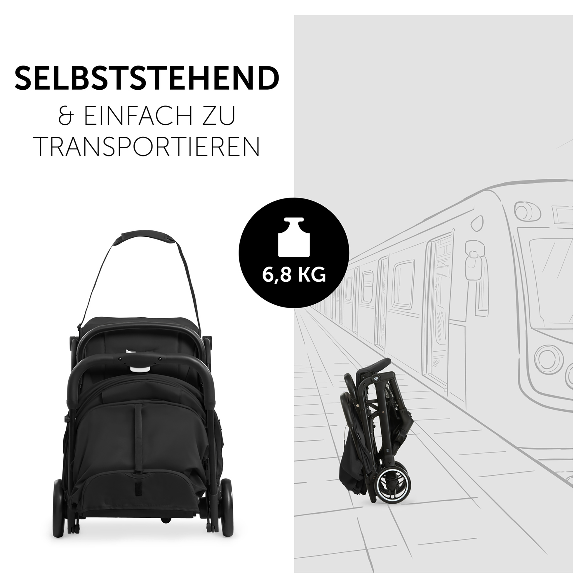 Reisebuggys, hauck, Schwarz – Produktansicht