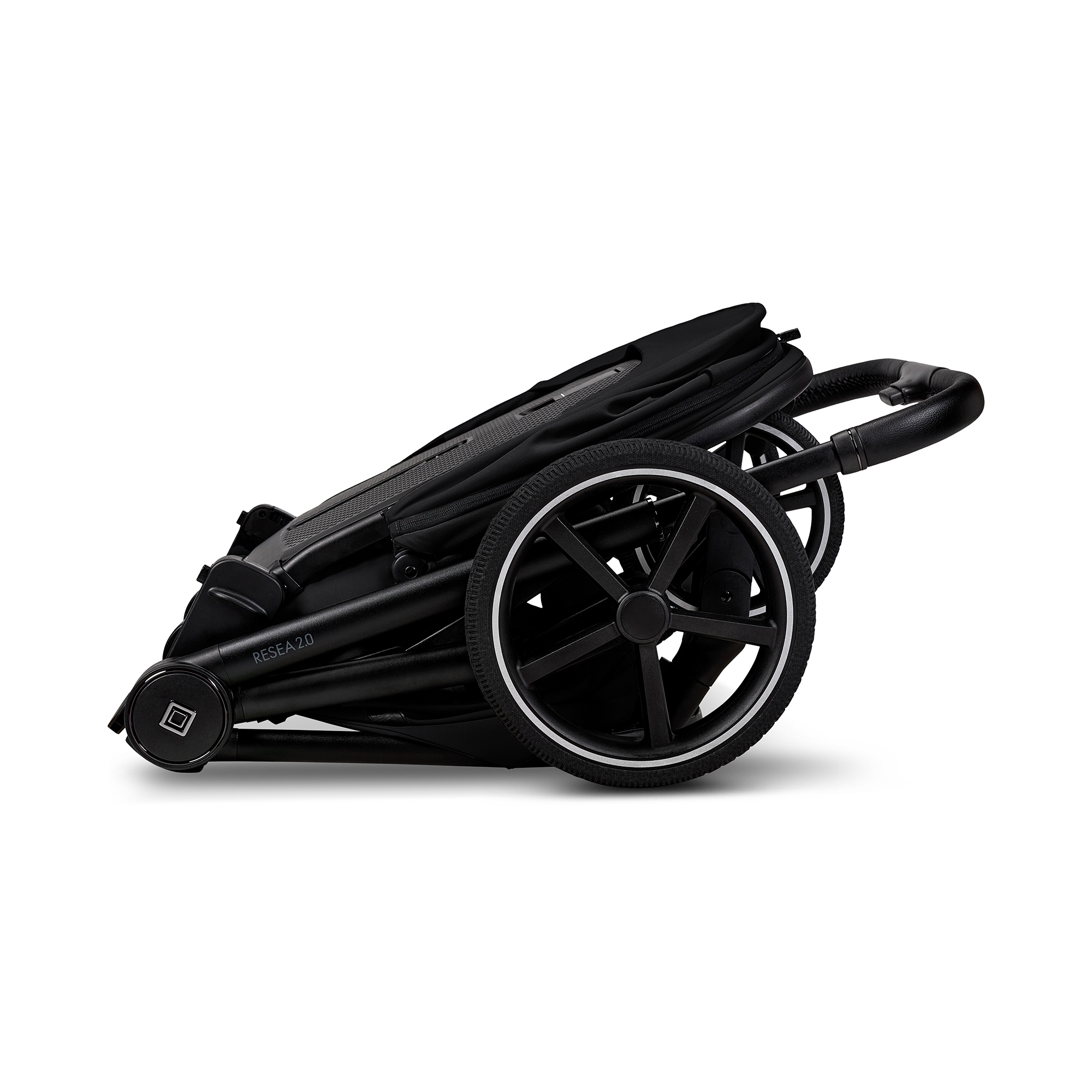 Kombi-Kinderwagen, MOON, Schwarz – Produktansicht