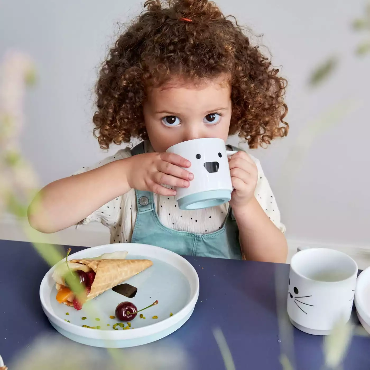 Trinklernbecher & -flaschen, LÄSSIG, Blau – Besonderheit: aus Porzellan