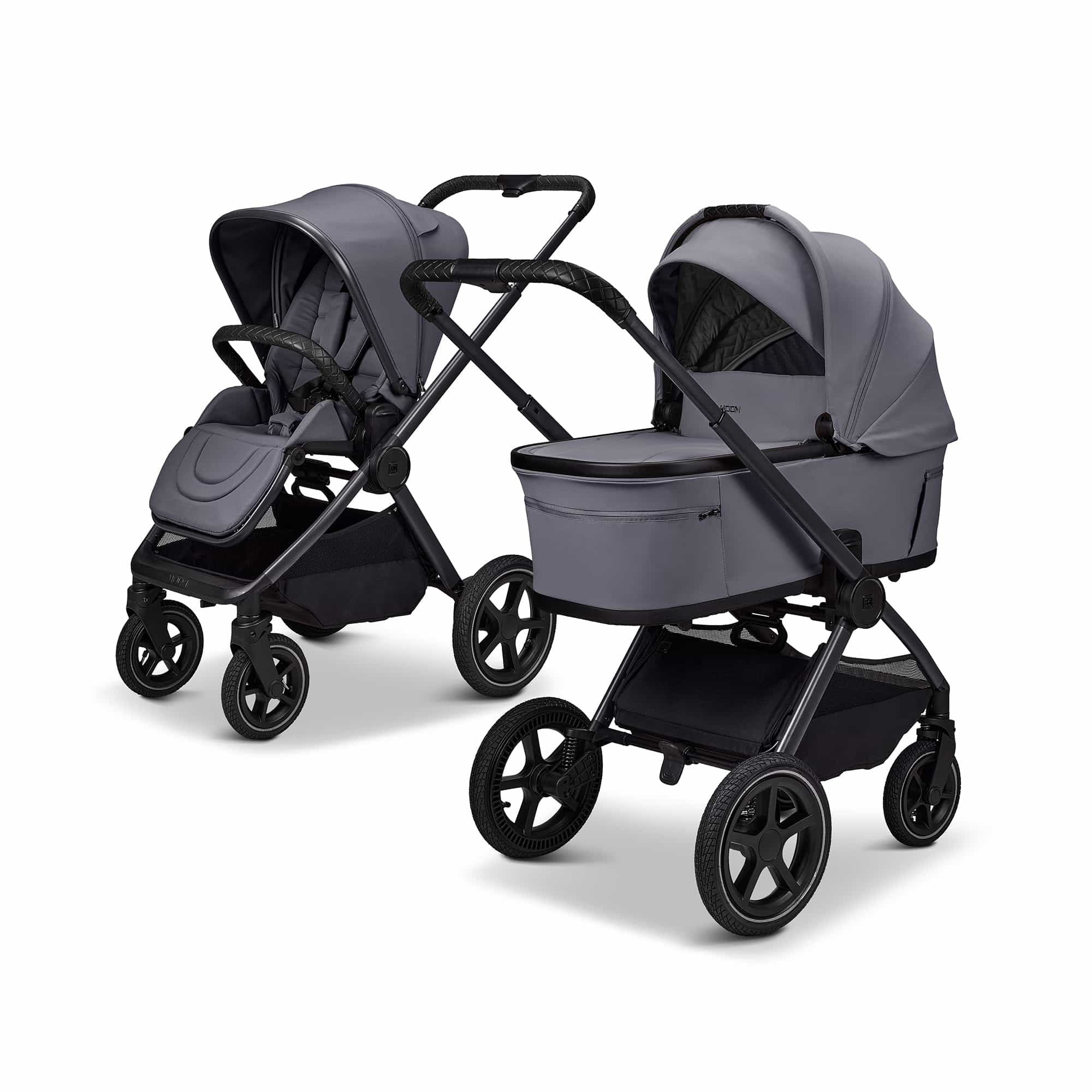Kombi-Kinderwagen, MOON, Grau – Produktansicht