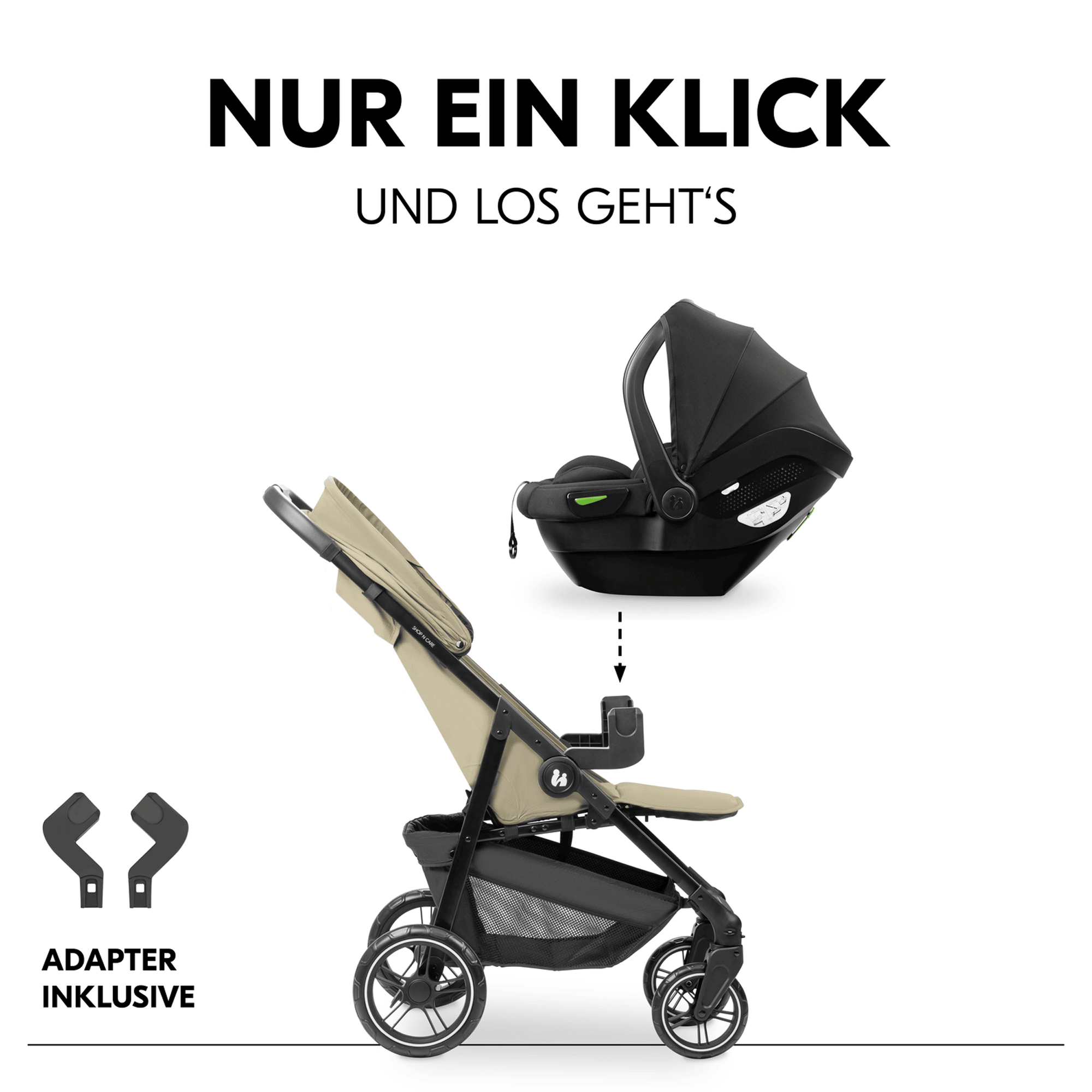 Buggys beige, hauck, Grün – Produktansicht