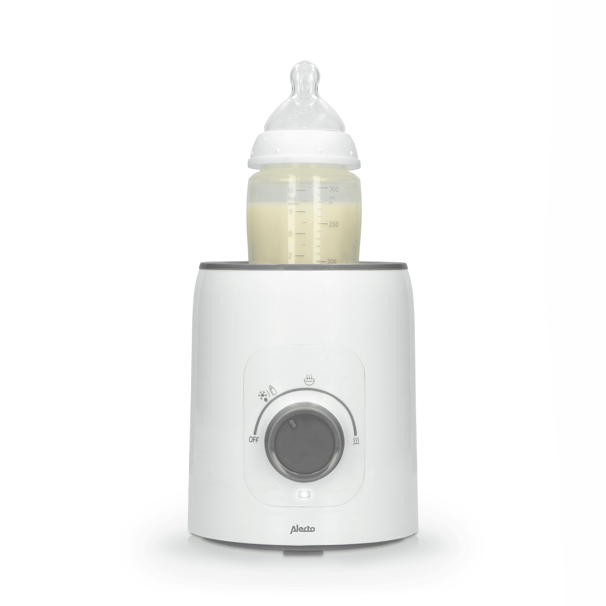 Babykostwärmer, Alecto baby, Weiß – Besonderheit: gleichmäßiges Erwärmen von Babynahrung und (Mutter-)Milch