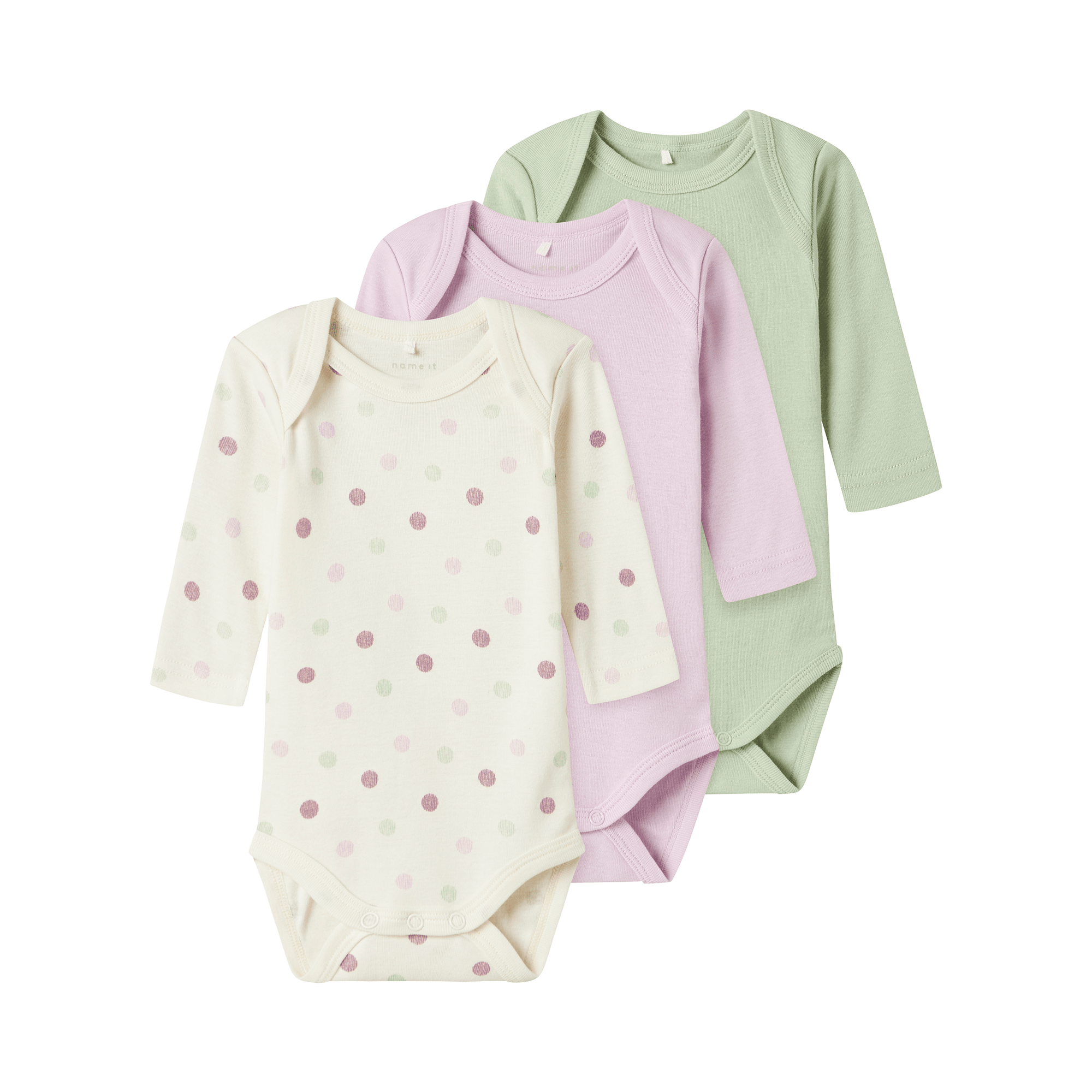 Langarmbodys, name it, Grün – Besonderheit: 100% Baumwolle