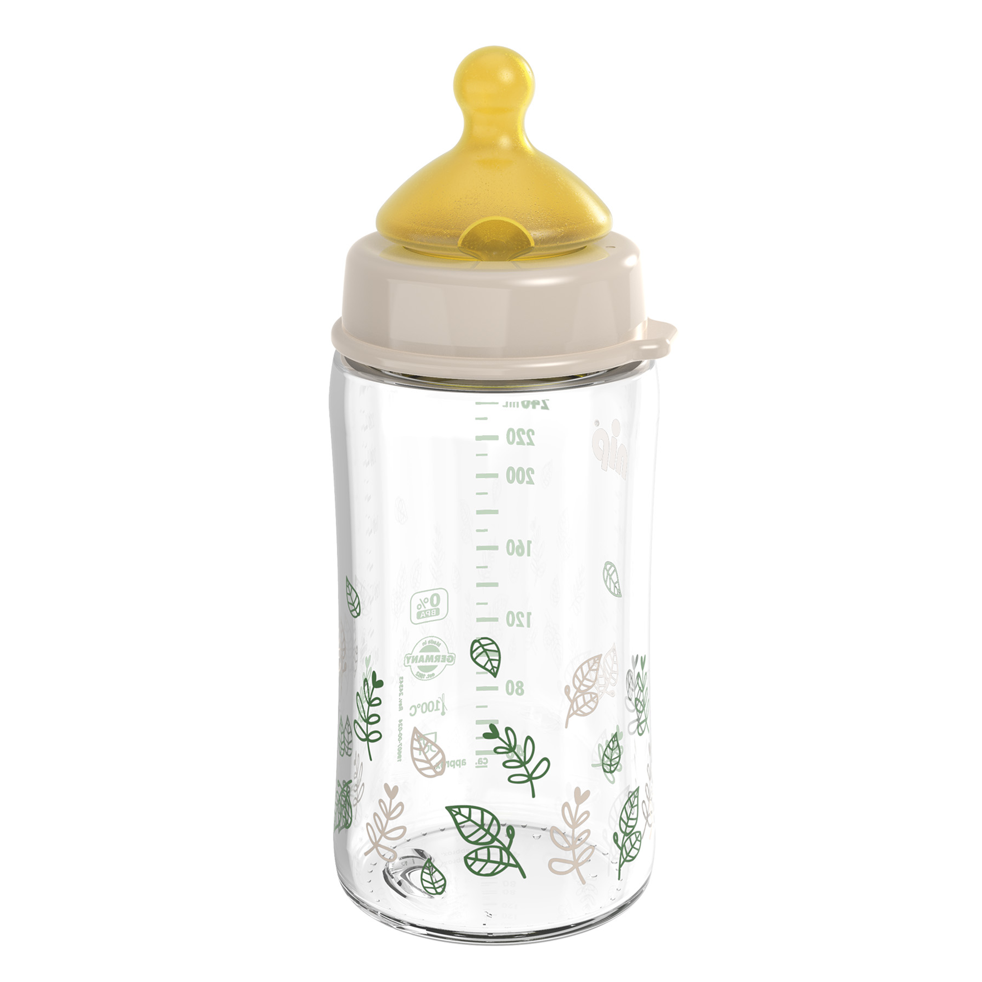 Babyfläschchen, nip, Mehrfarbig – Besonderheit: nachhaltige Materialien