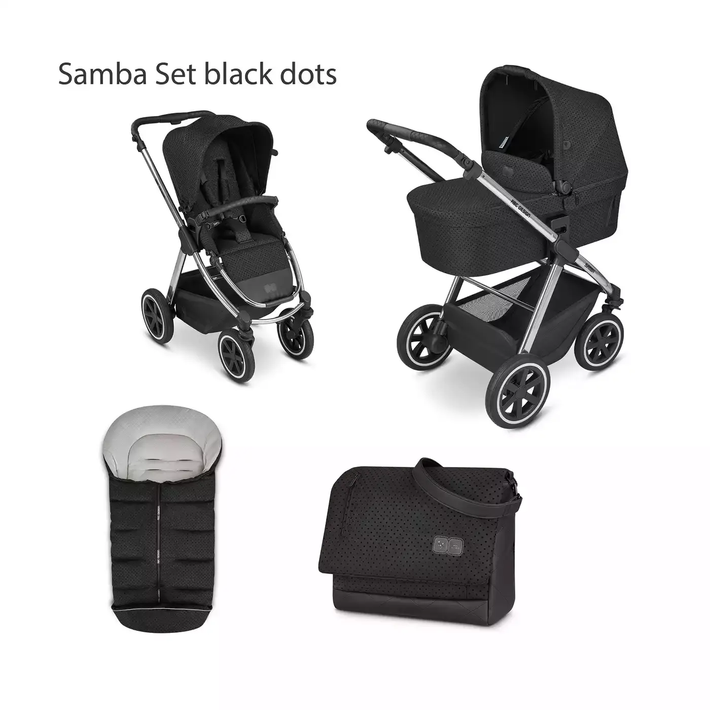 Samba Set Black Dots Diamond Edition ABC DESIGN Schwarz 2000581275406 1