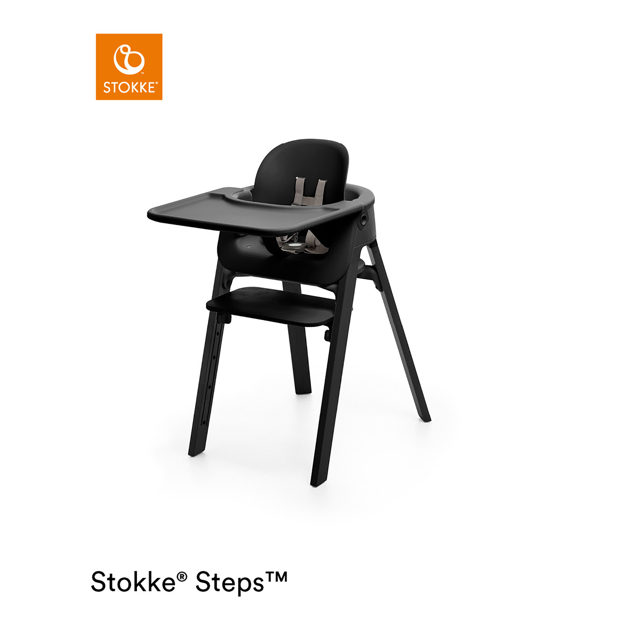 Set Steps™ Black mit Baby Set & Tablett STOKKE Schwarz 9000000000107 1