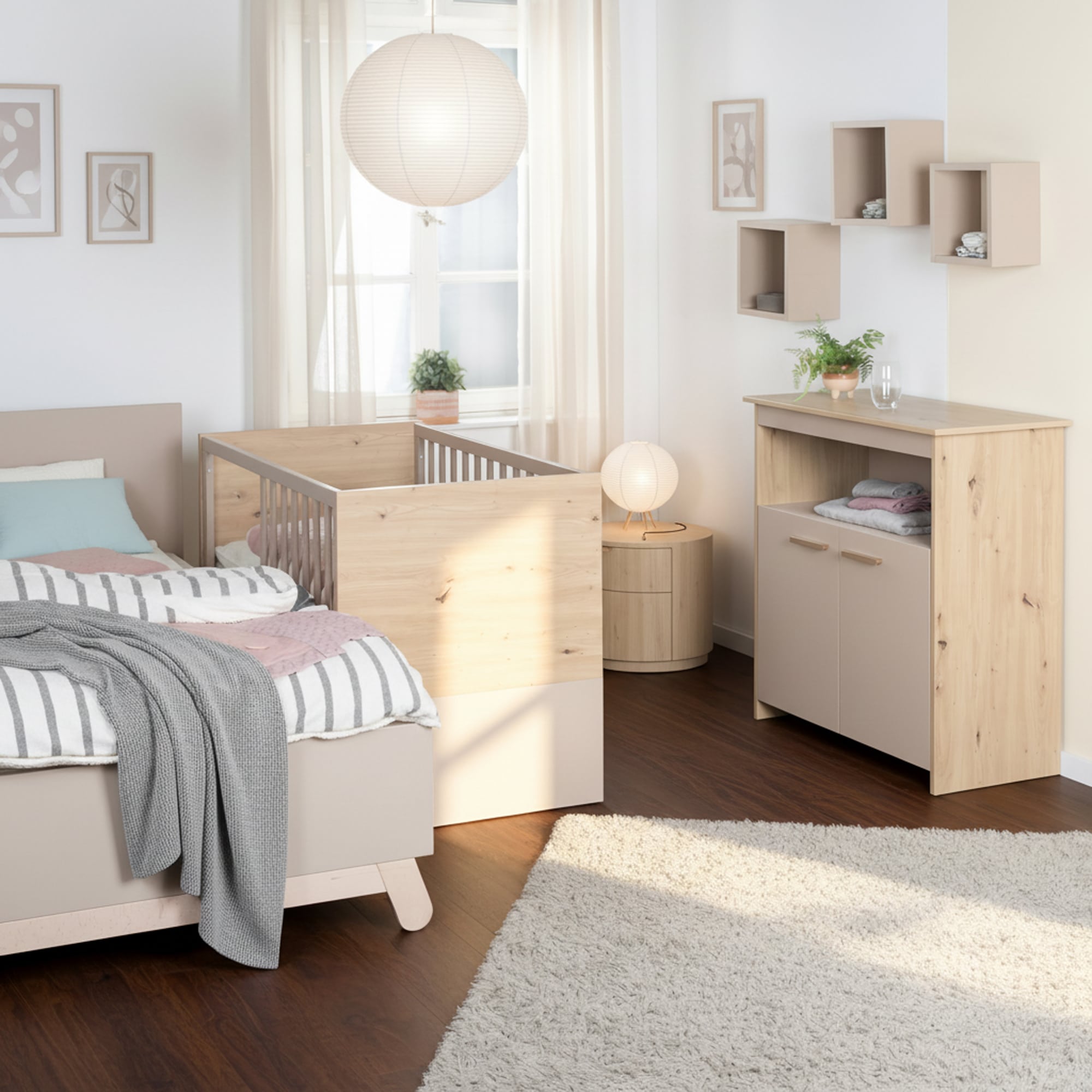 Gitterbetten, roba, Beige – Besonderheit: mit Schlupfsprossen
