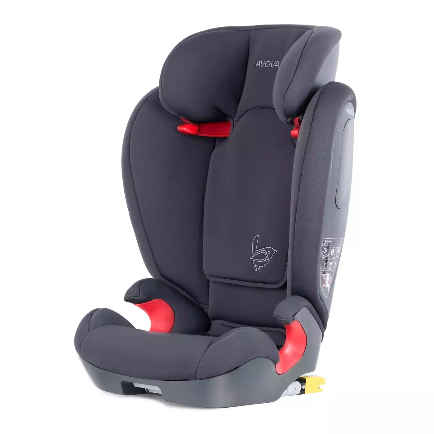 Kindersitze 15-36 kg, Gruppe 2/3, AVOVA, Grau – Produktansicht