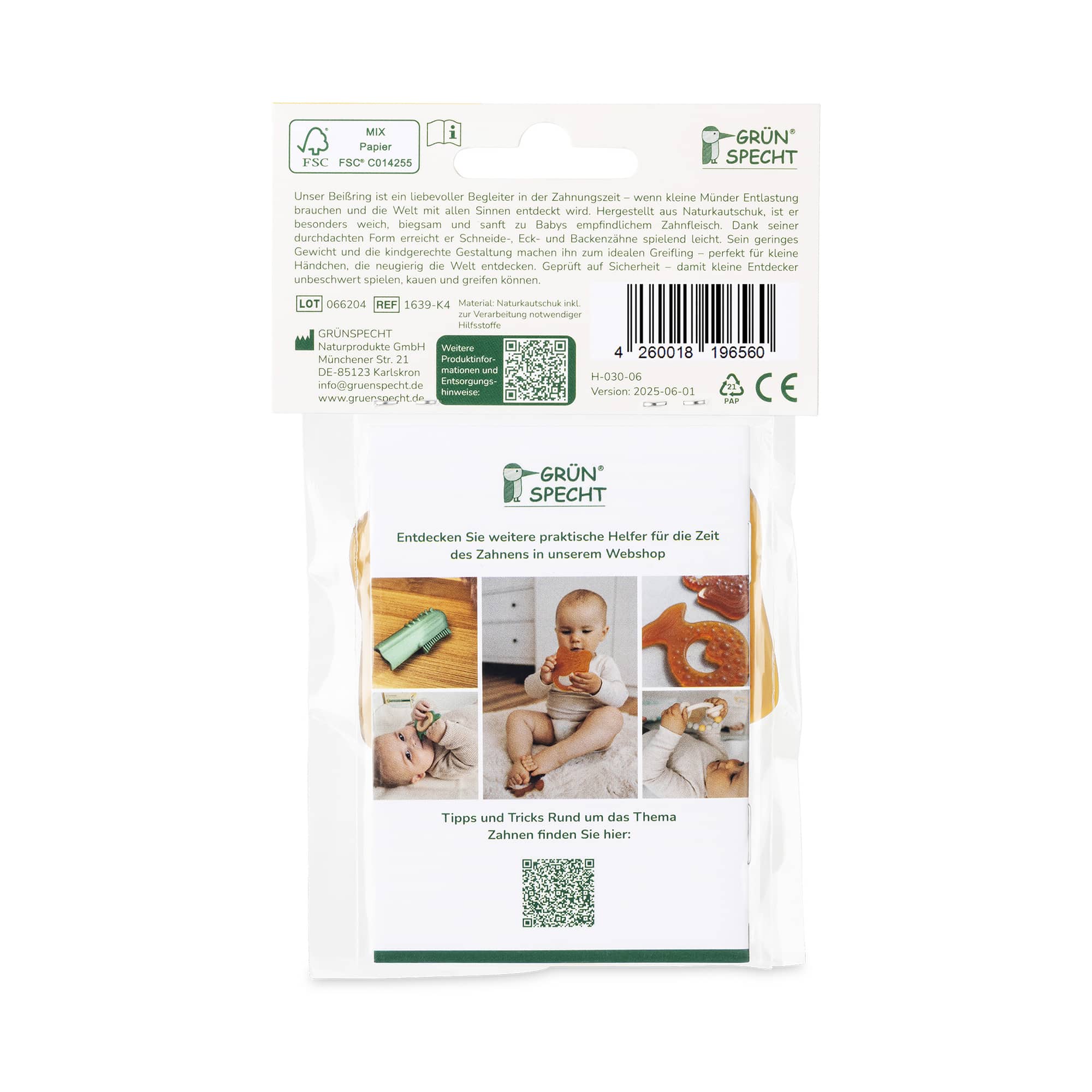 Beißringe, GRÜNSPECHT, Braun – Produktansicht