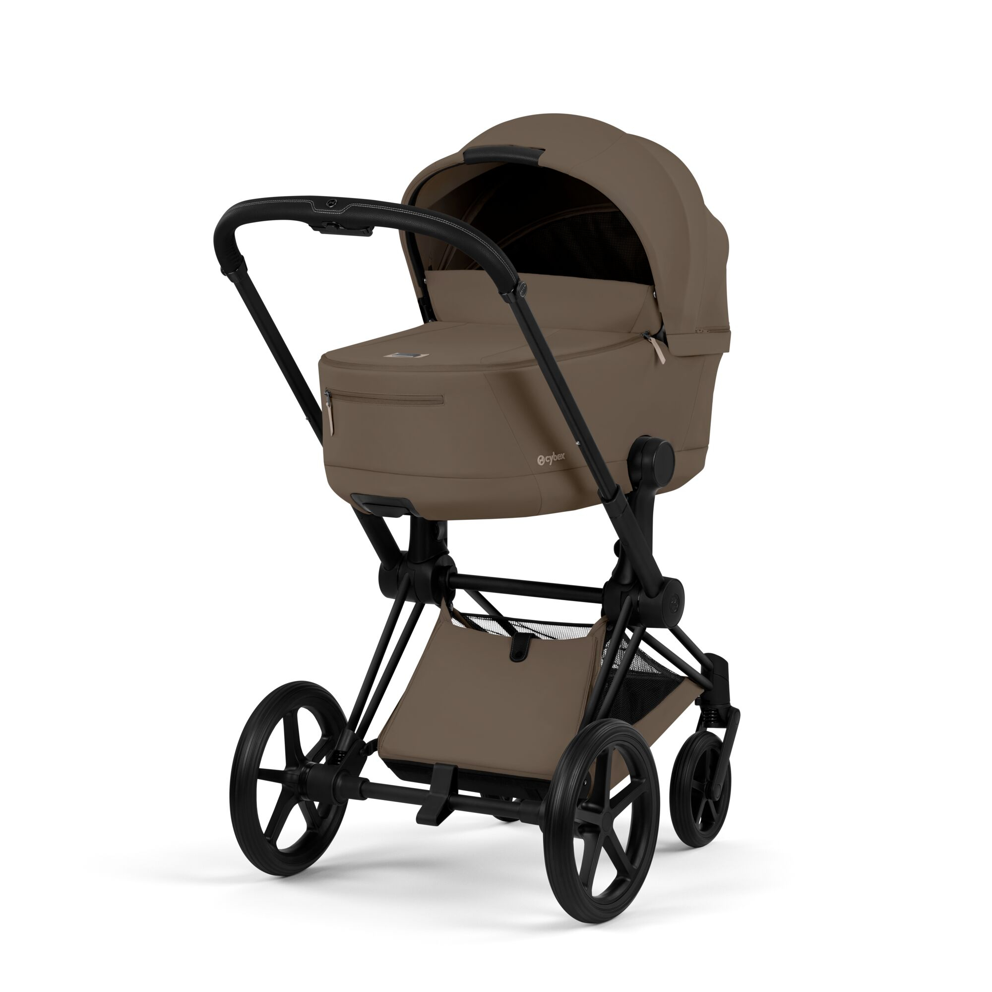 Kombi-Kinderwagen, cybex PLATINUM, Braun – Besonderheit: mit Babywanne auf dem Rahmen faltbar
