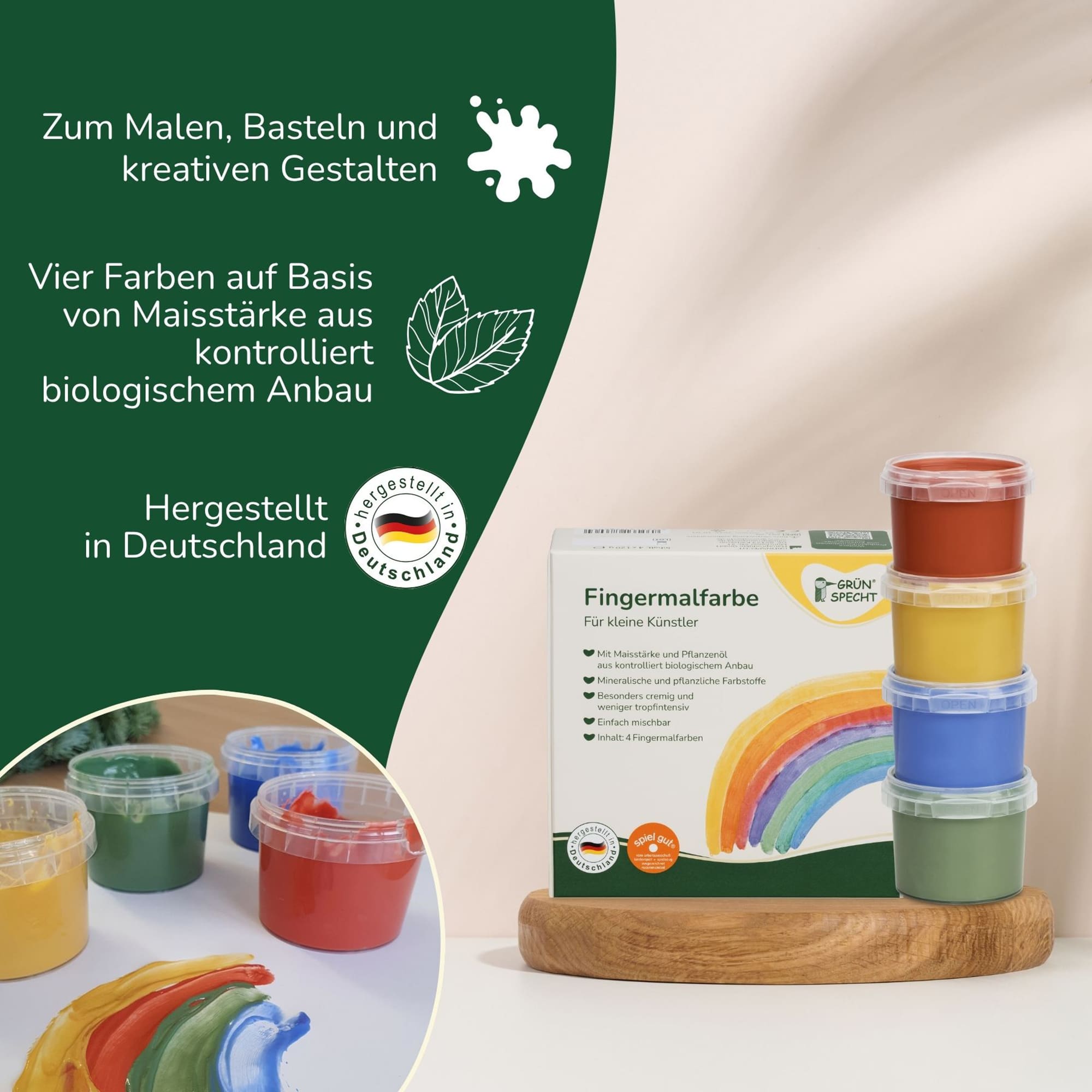 Malen & Kneten, GRÜNSPECHT, Mehrfarbig – Produktansicht