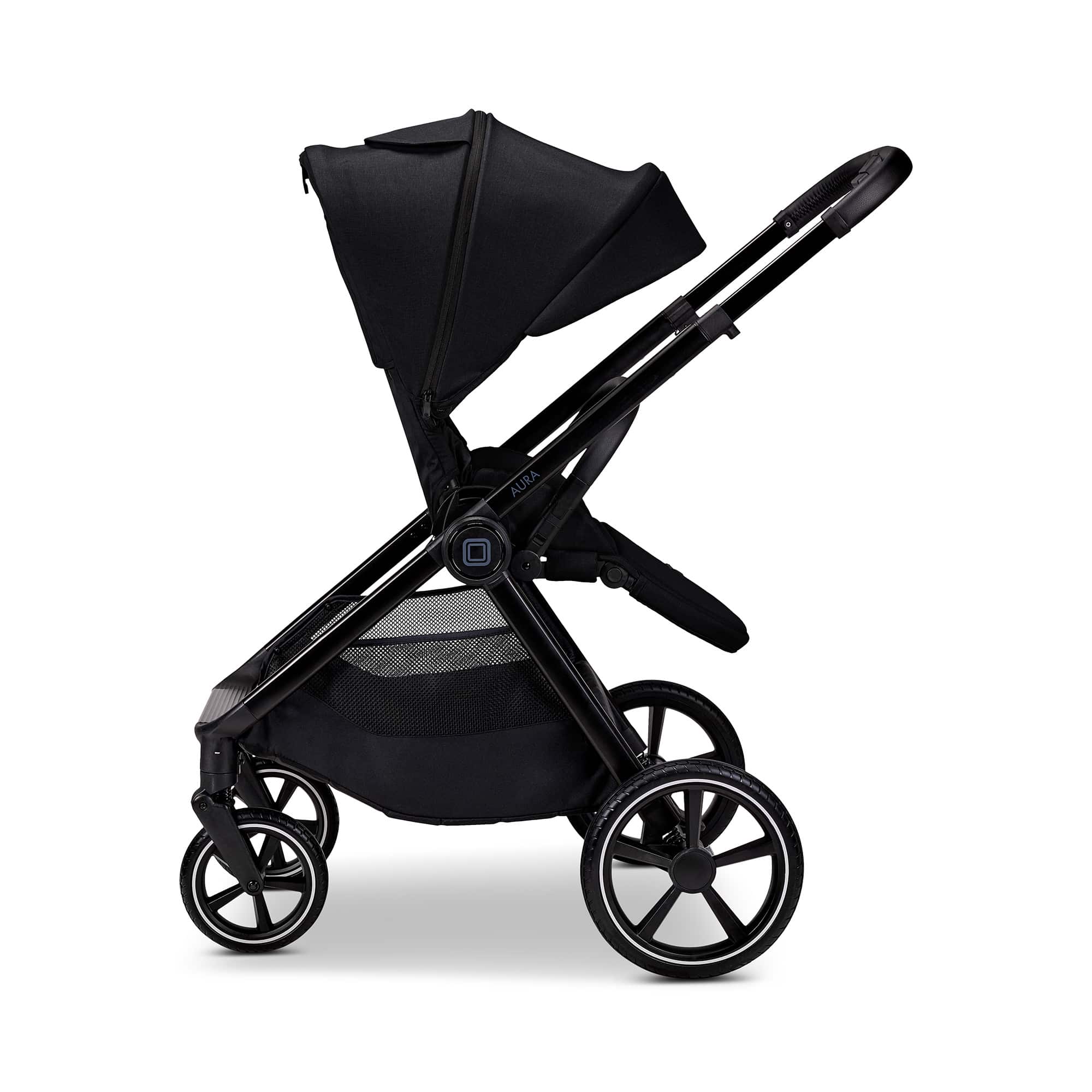 Kombi-Kinderwagen, MOON, Schwarz – Produktansicht