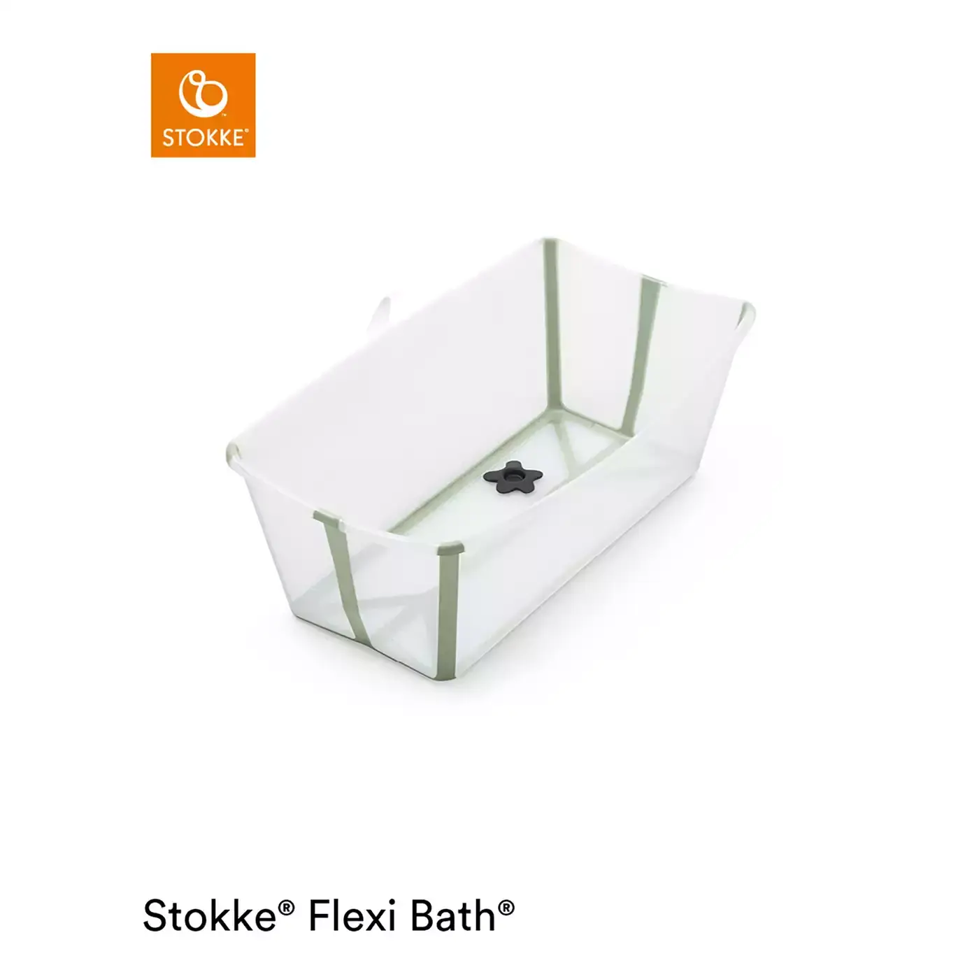 Flexi Bath® Transparent Green mit hitzeempfindlichem Stöpsel STOKKE Grün 2000582515105 1