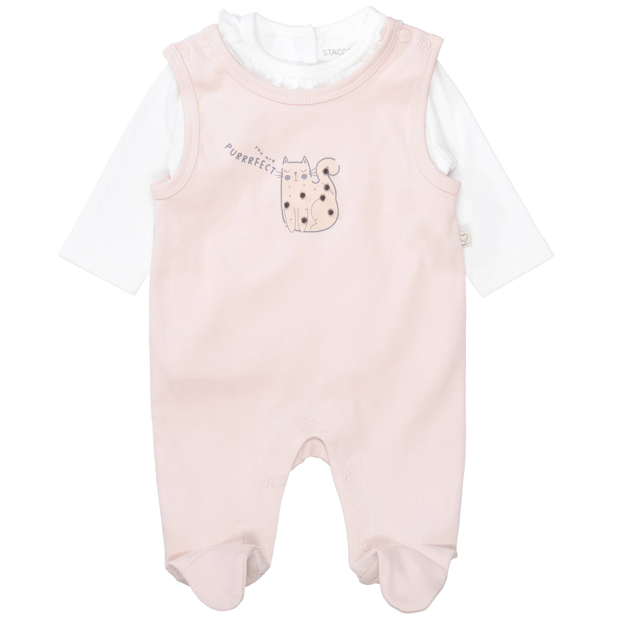 Strampler, STACCATO, Pink – Besonderheit: Set bestehend aus Strampler und Langarmshirt