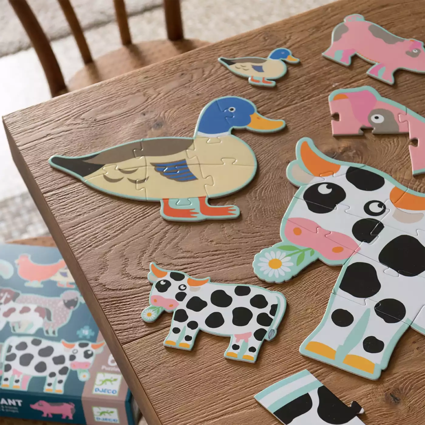 Puzzle, DJECO, Mehrfarbig – Produktansicht