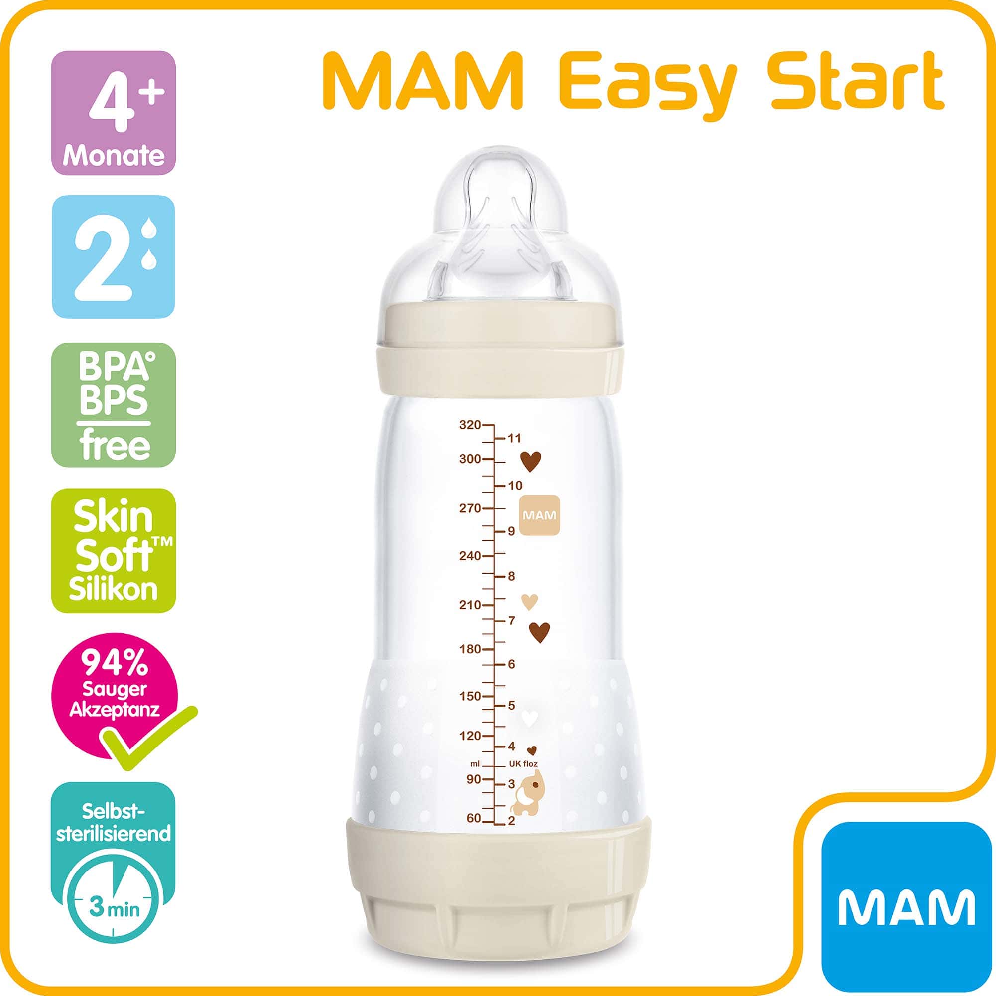 Babyfläschchen, MAM – Produktansicht