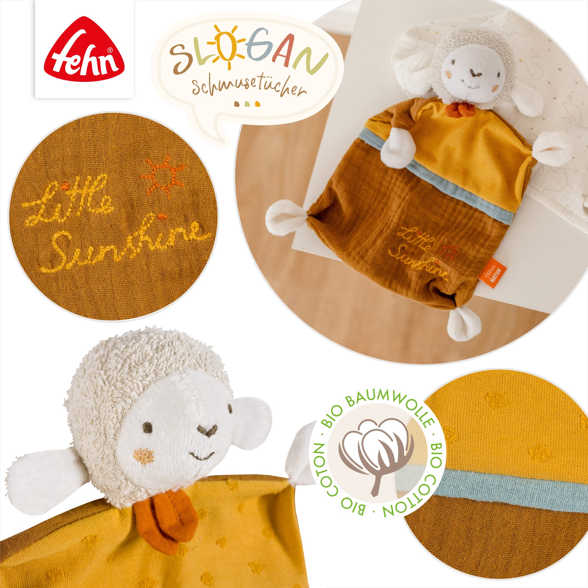 Schmusetücher, fehn, Braun – Produktansicht