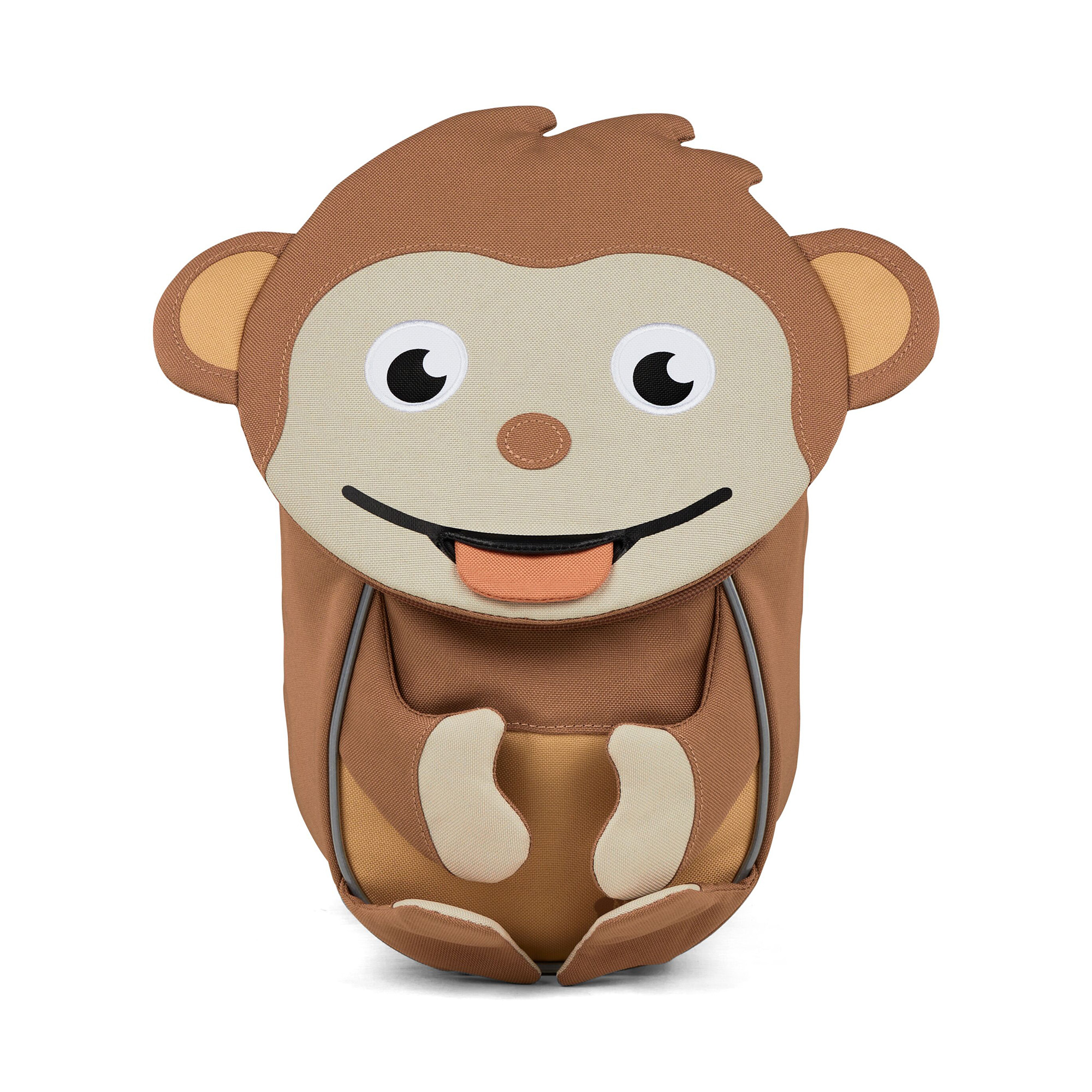 Kinderrucksäcke, Affenzahn, Braun – Besonderheit: höhen- und weitenverstellbarer Brustgurt für eine ideale Anpassung an den Körper