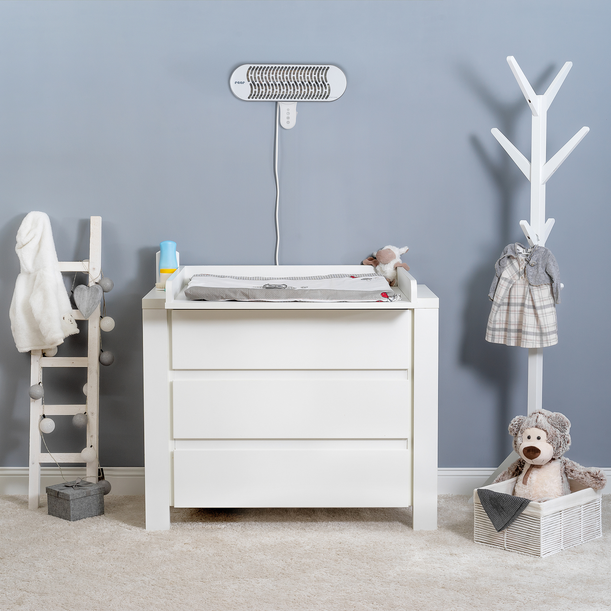 Heizstrahler, reer, Weiß – Produktansicht