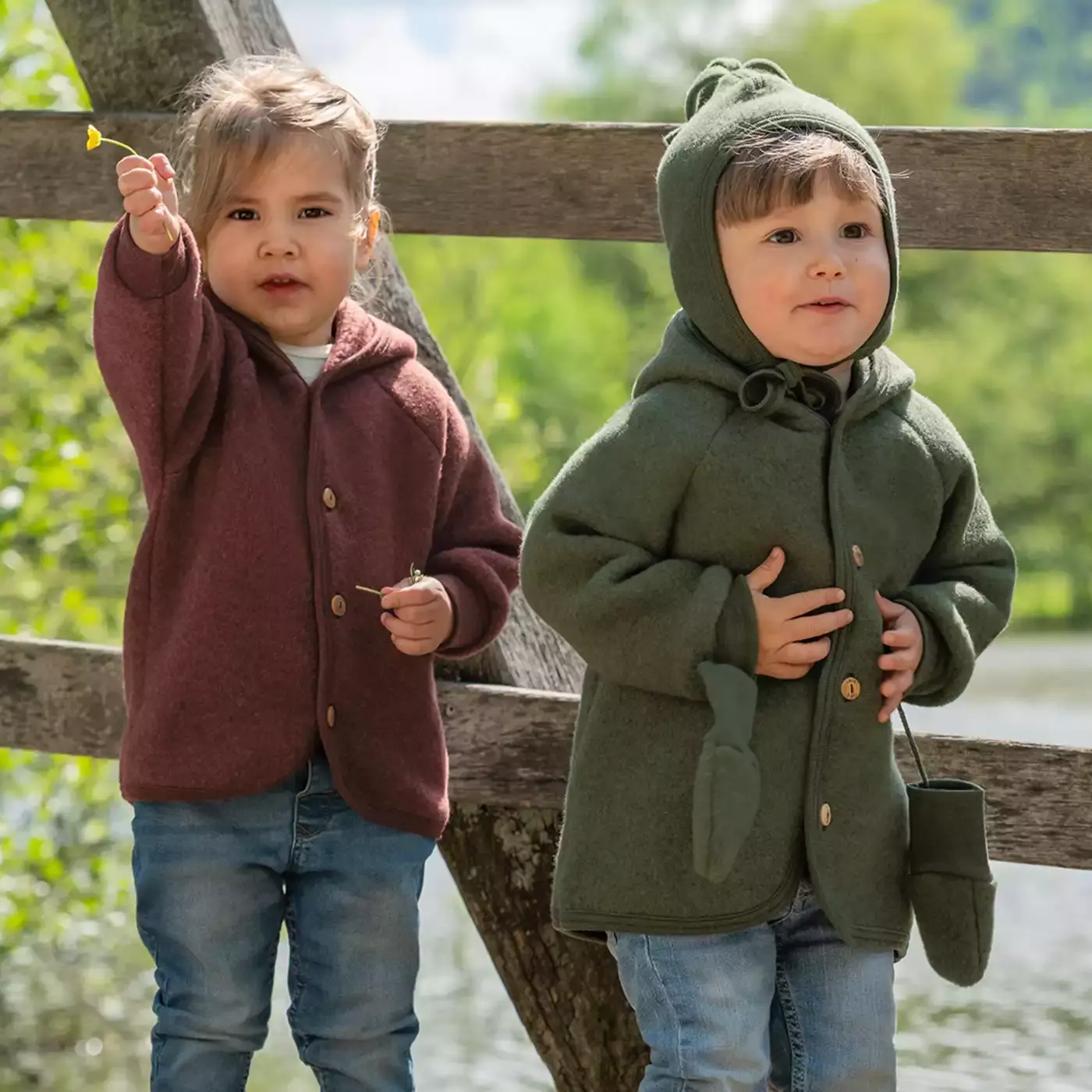 Baby Kapuzenjacke Schilf ENGEL Dunkelgrün M2000580952209 2