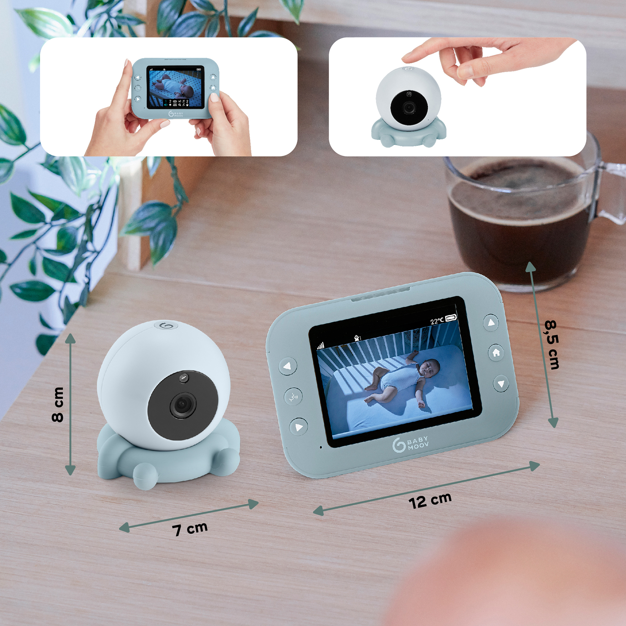 Video Babyphone, babymoov, Blau – Produktansicht