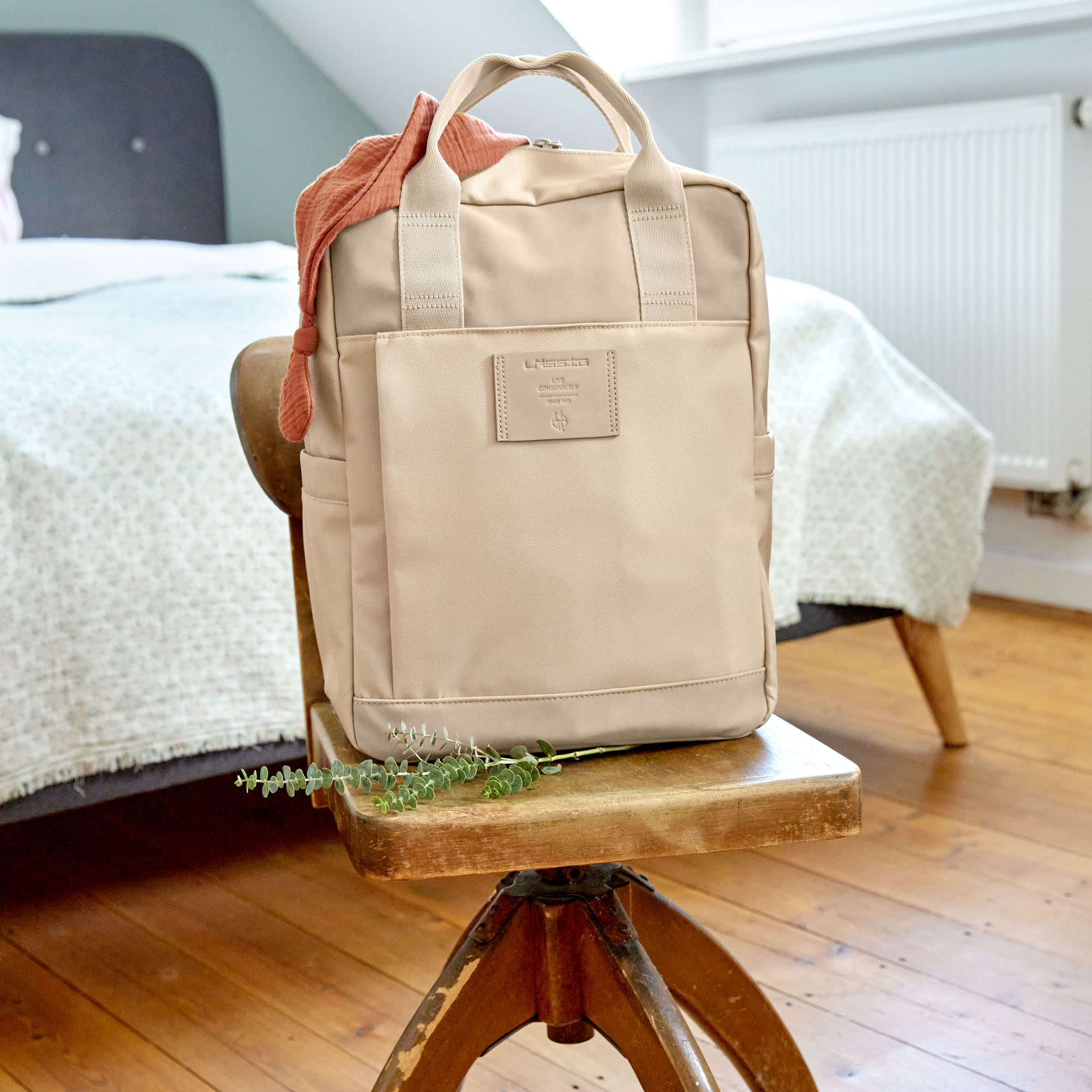 Wickelrucksäcke, LÄSSIG, Beige – Produktansicht