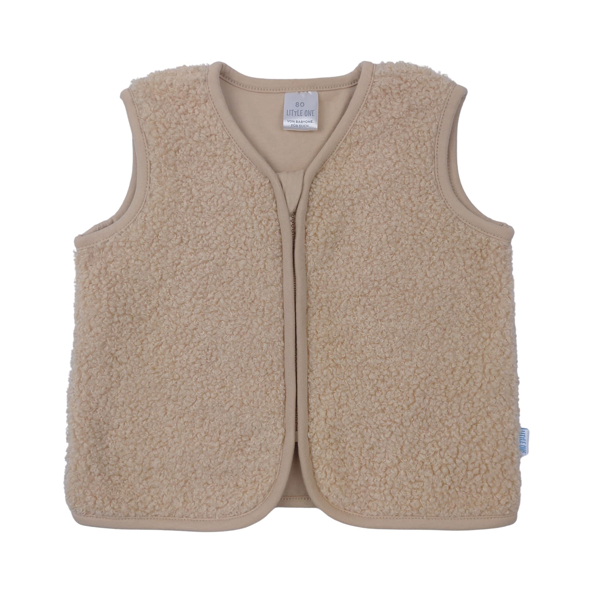 Westen, LITTLE ONE, Beige – Besonderheit: Reißverschluss mit Kinnschutz 