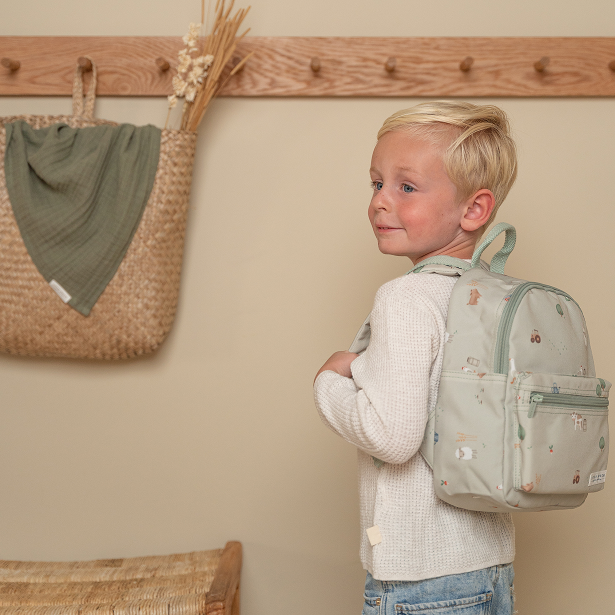 Kinderrucksäcke, LITTLE DUTCH, Grün – Produktansicht