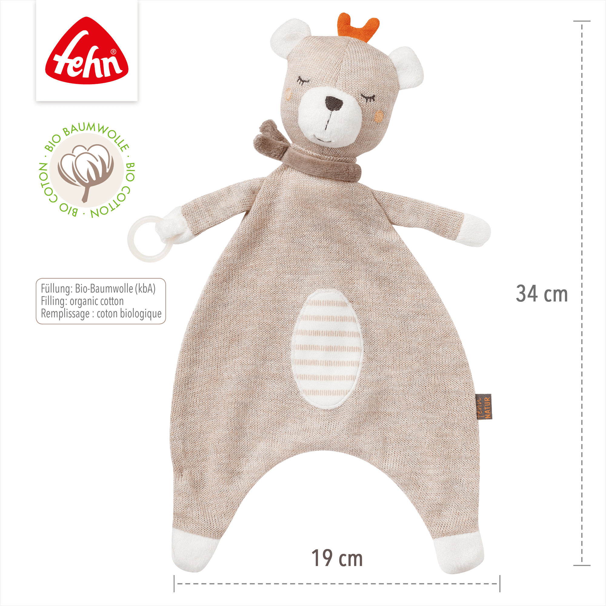 Schmusetücher, fehn, Braun – Produktansicht