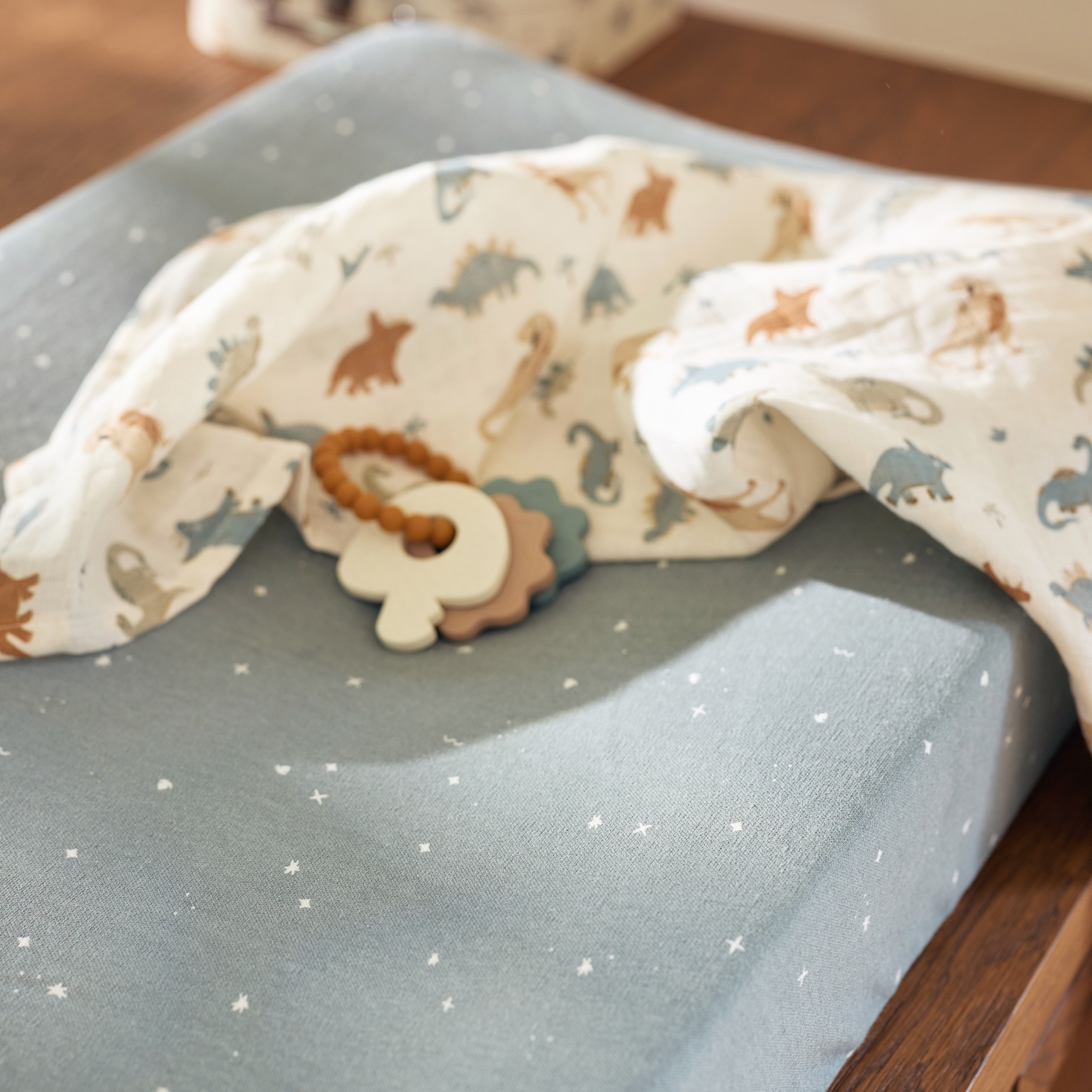 Wickelunterlagen, jollein, Grün – Besonderheit: mit Gummizug in den Rändern